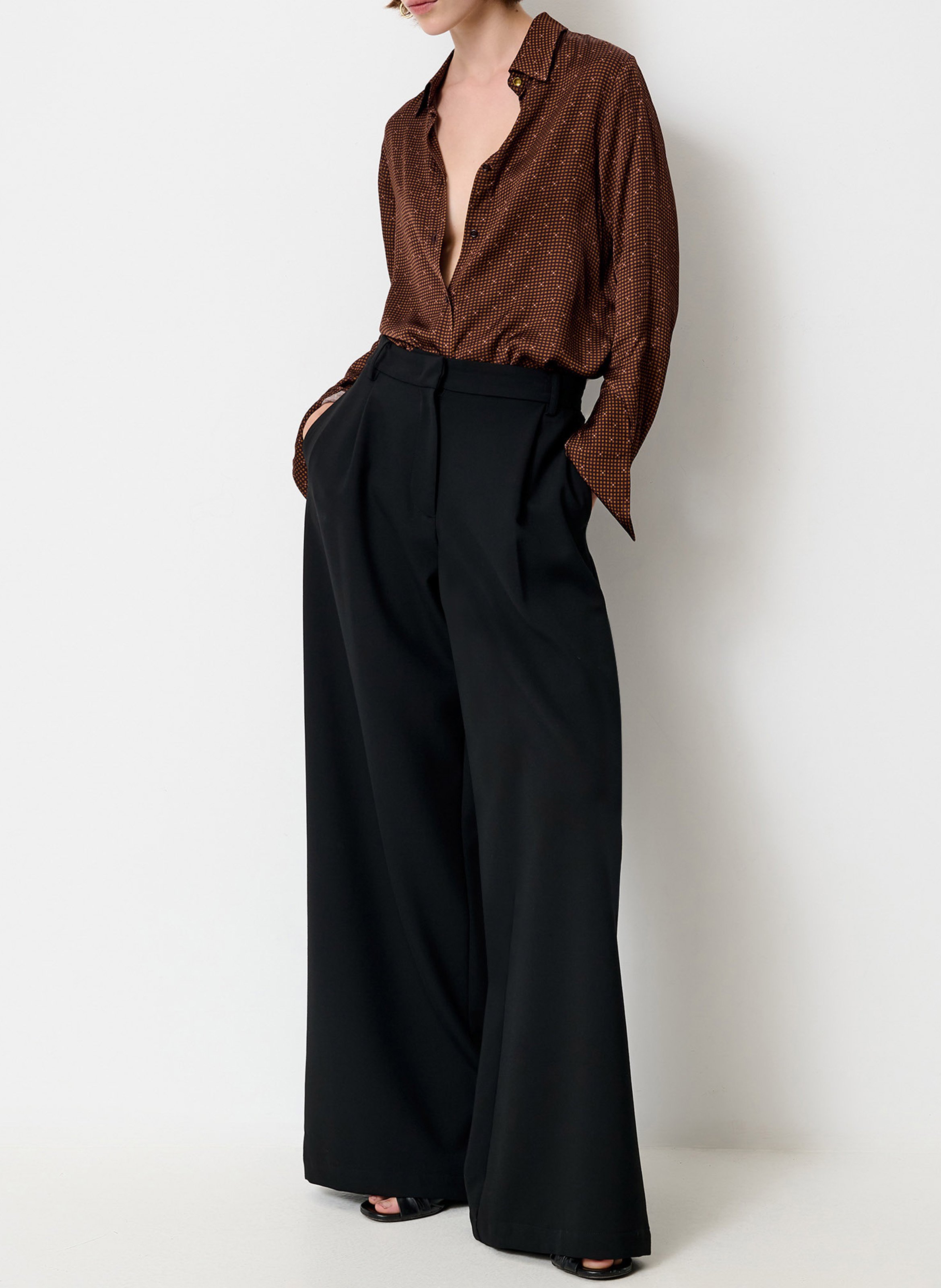 Chemise col classique imprimée | Marron SESSUN Femme