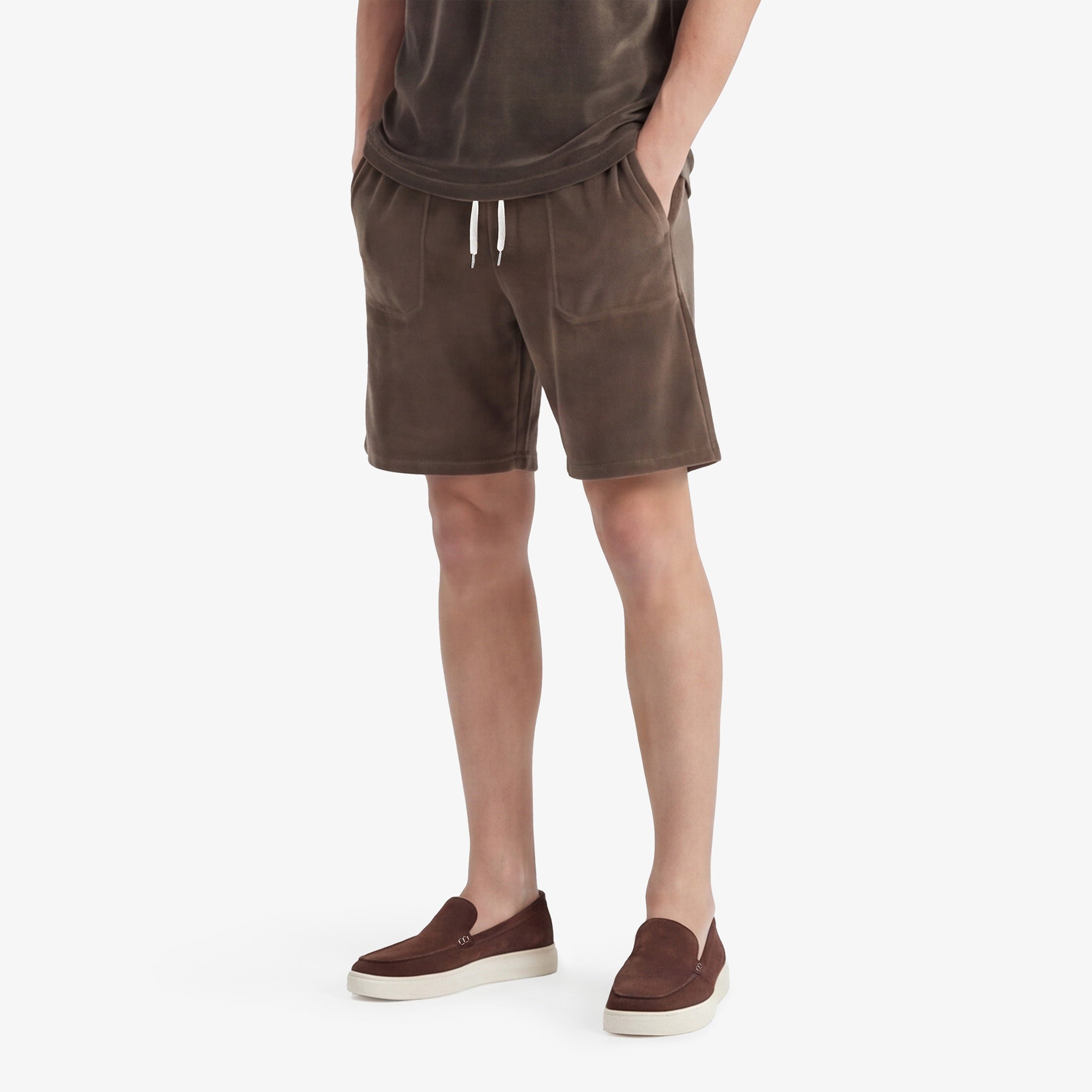 Sponge bermuda with elastic waist SERGE BLANCO Brown