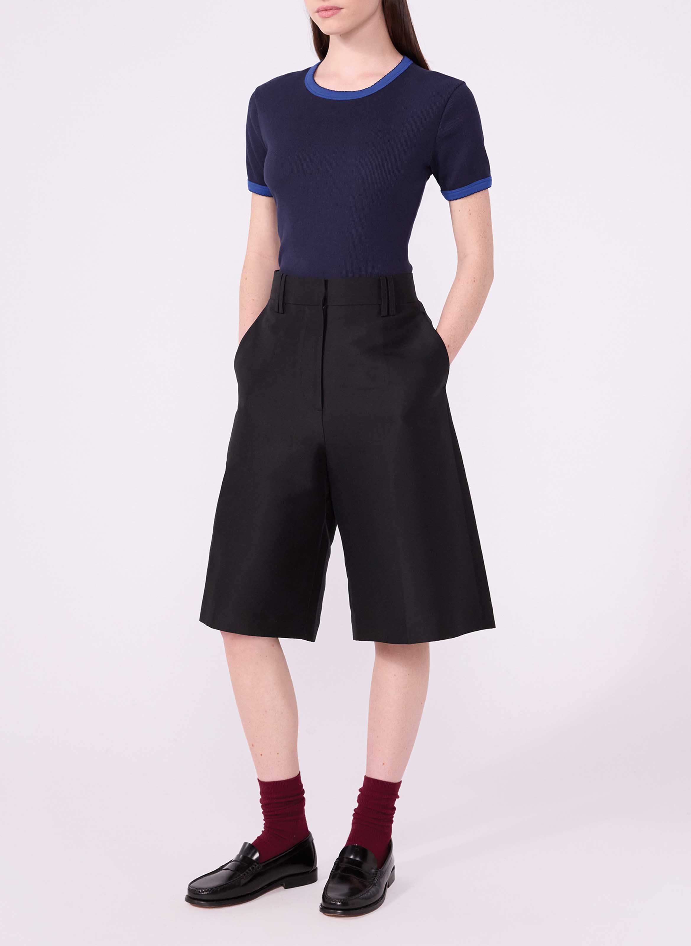 Round-neck cotton T-shirt PETIT BATEAU Blue