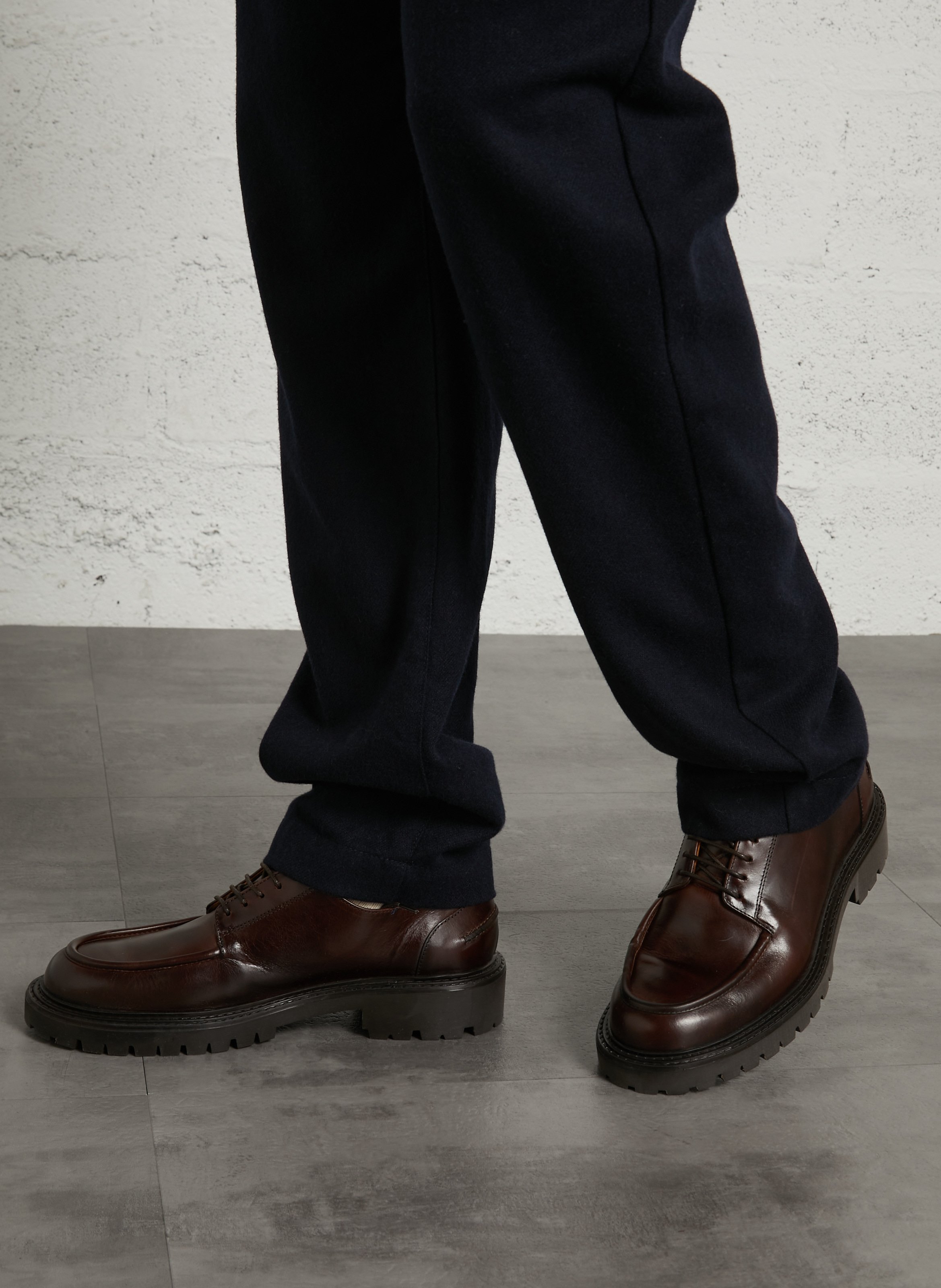 Derbies à plateau en cuir  BOBBIES Marron
