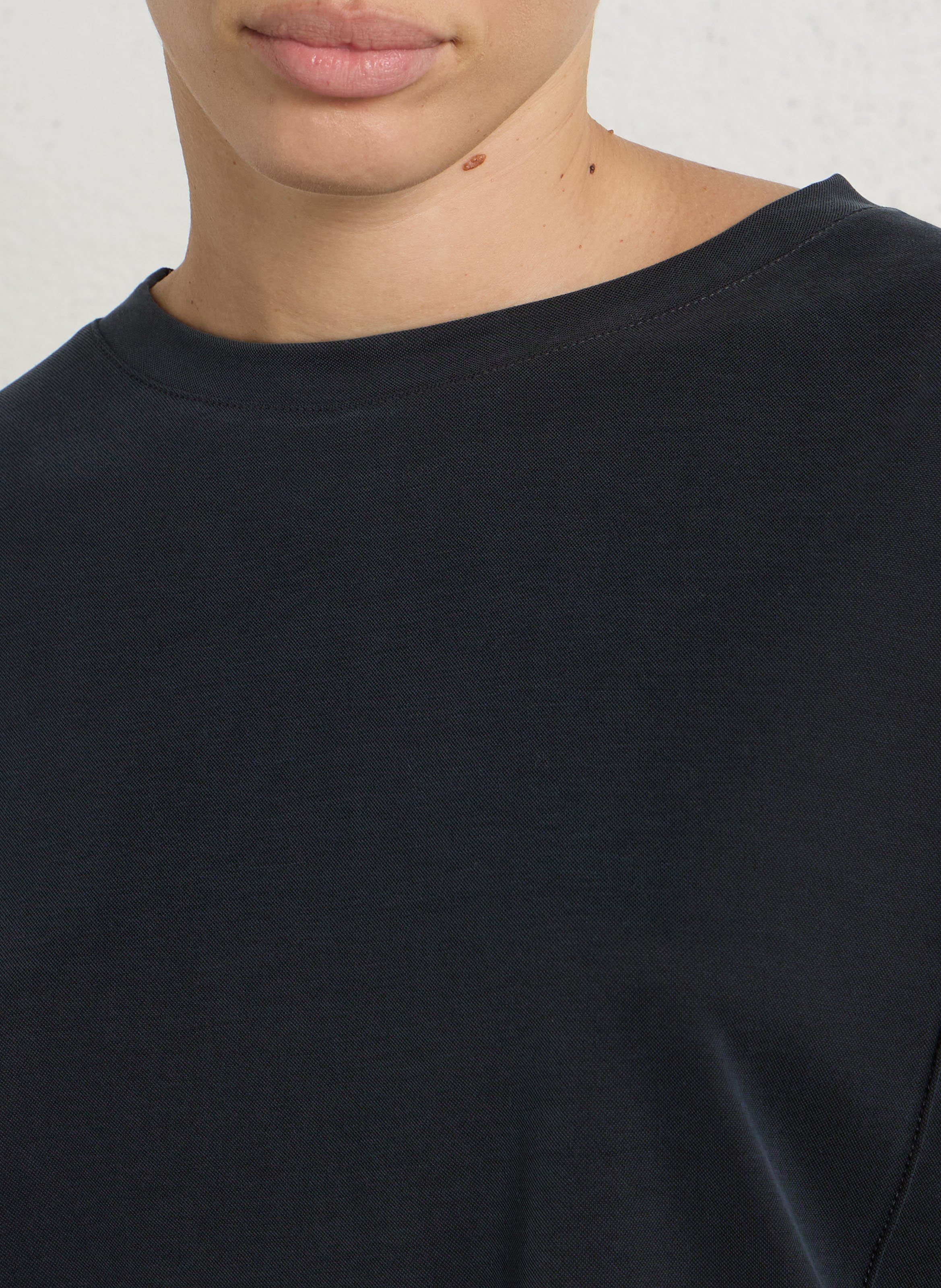 Top ample manches 3/4 uni MAISON 123 Noir