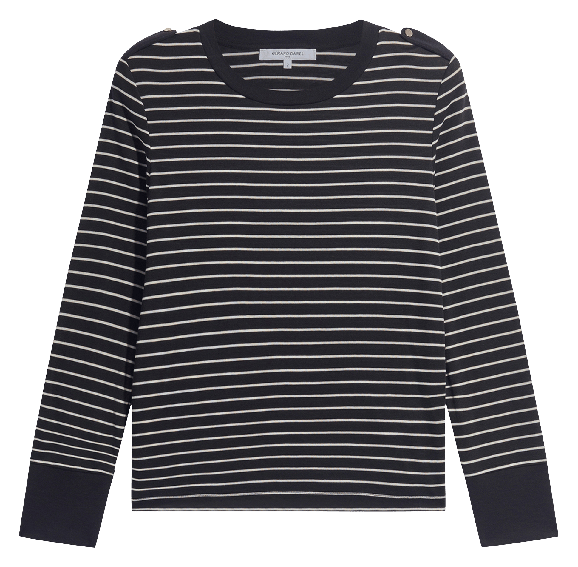Straight fit round neck striped t-shirt GERARD DAREL Blue