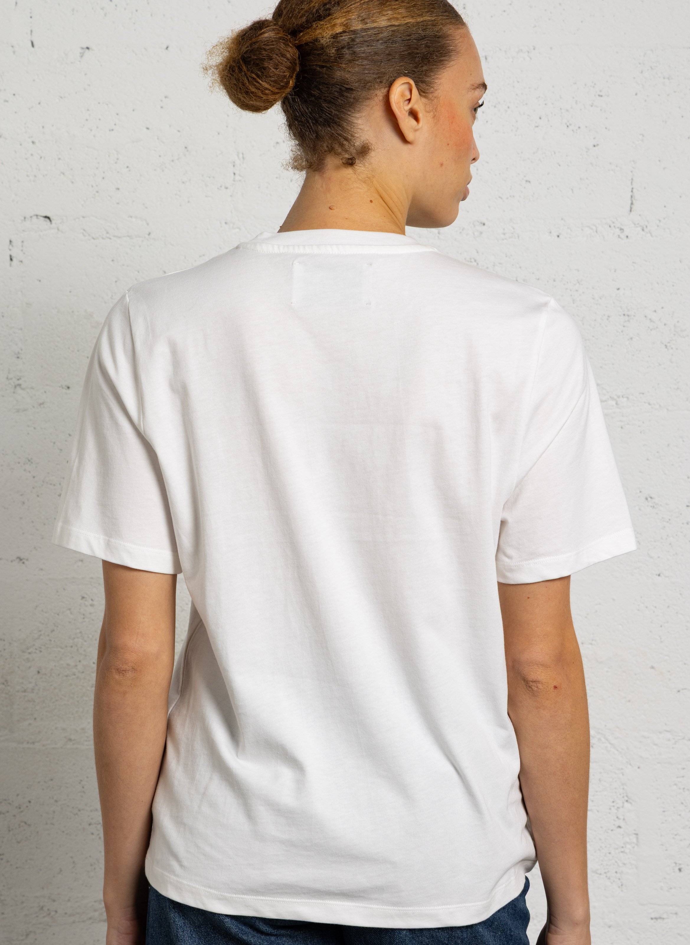 Tee-shirt col rond en coton THE TINY BIG SISTER Blanc