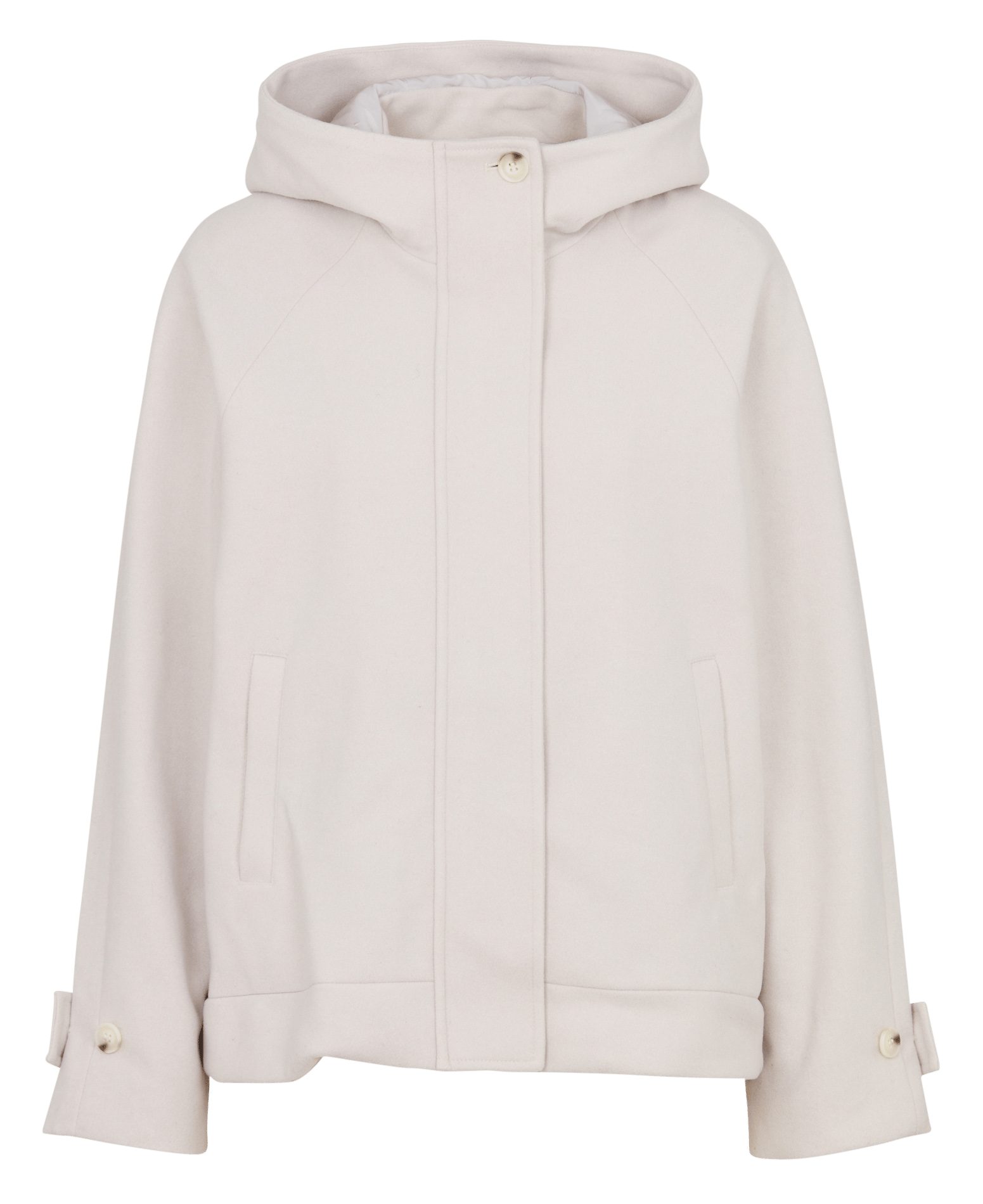 Manteau col montant à capuche uni SUD EXPRESS Blanc