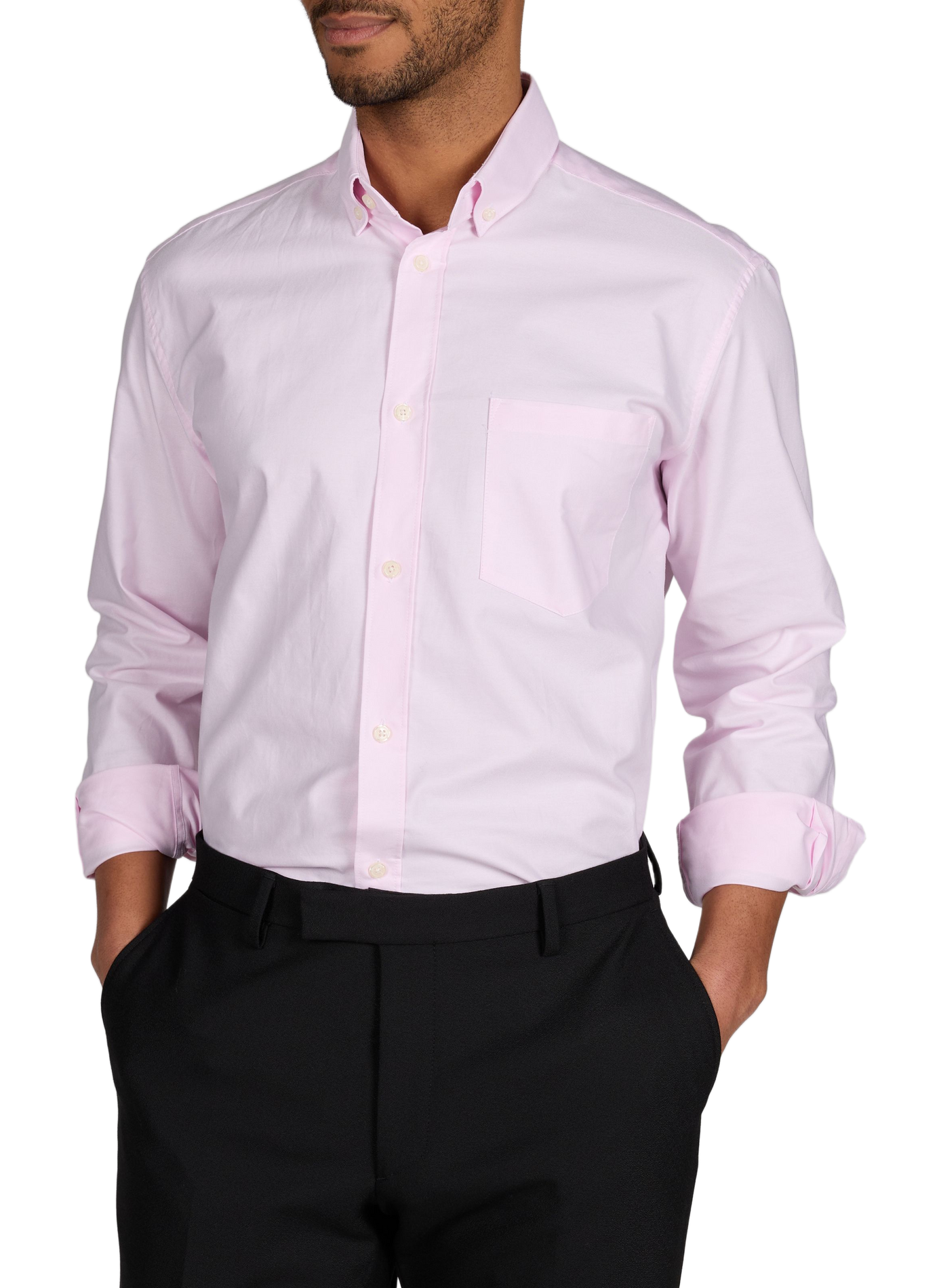 Hox-D straight-cut cotton shirt AU PRINTEMPS PARIS Pink