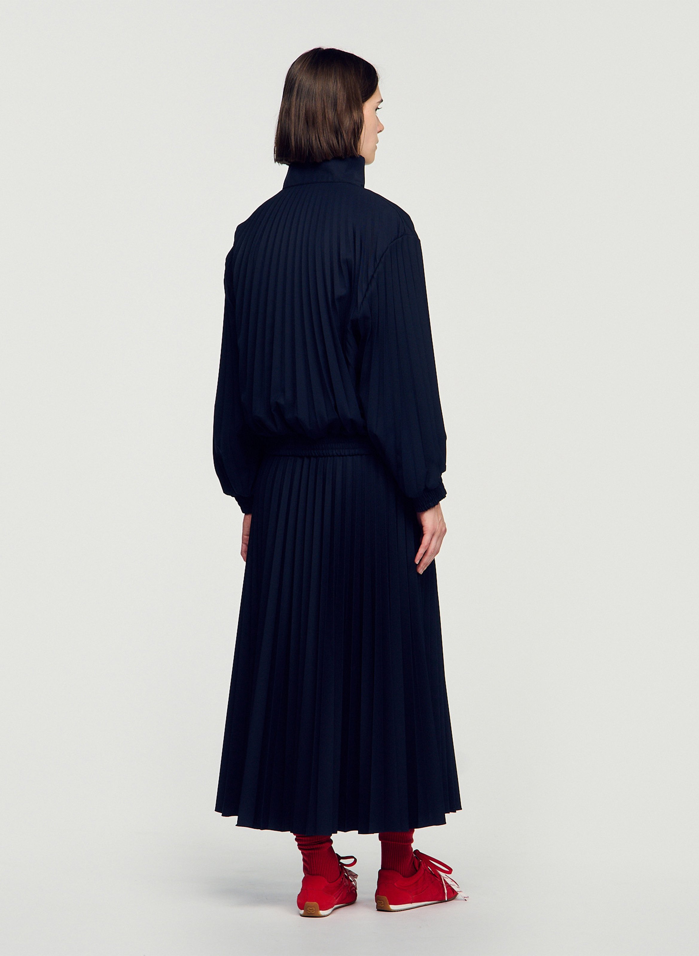 Oversize-Jacke mit Falten SANDRO Blau