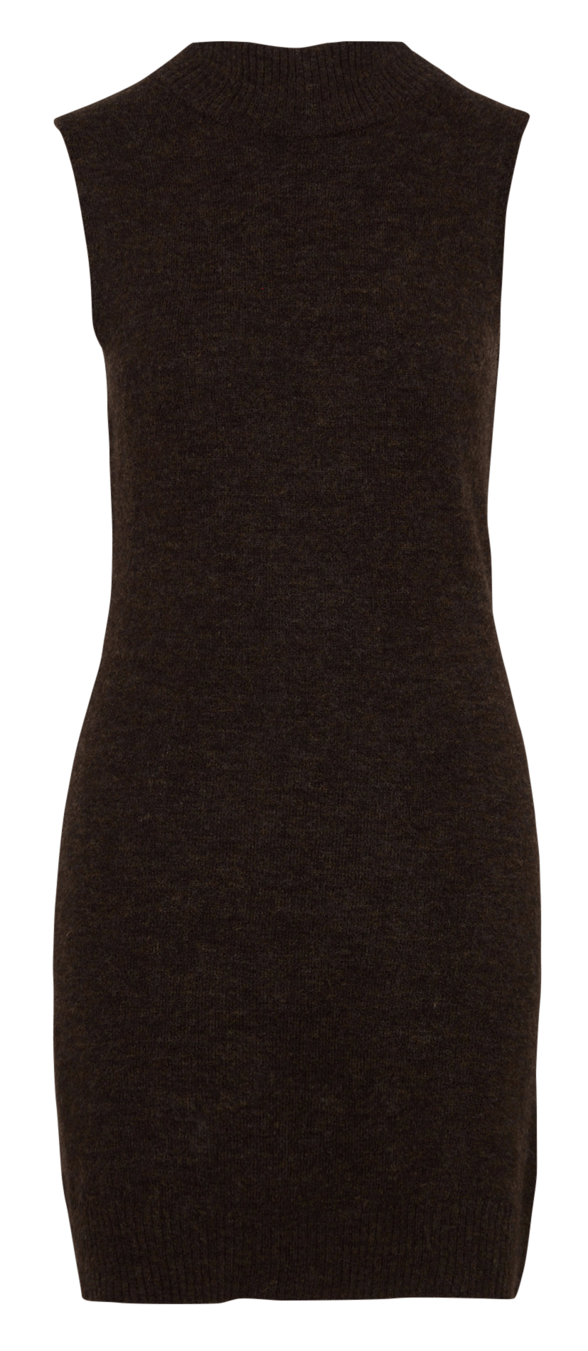 Robe courte col montant en laine mélangée KOOKAI Marron