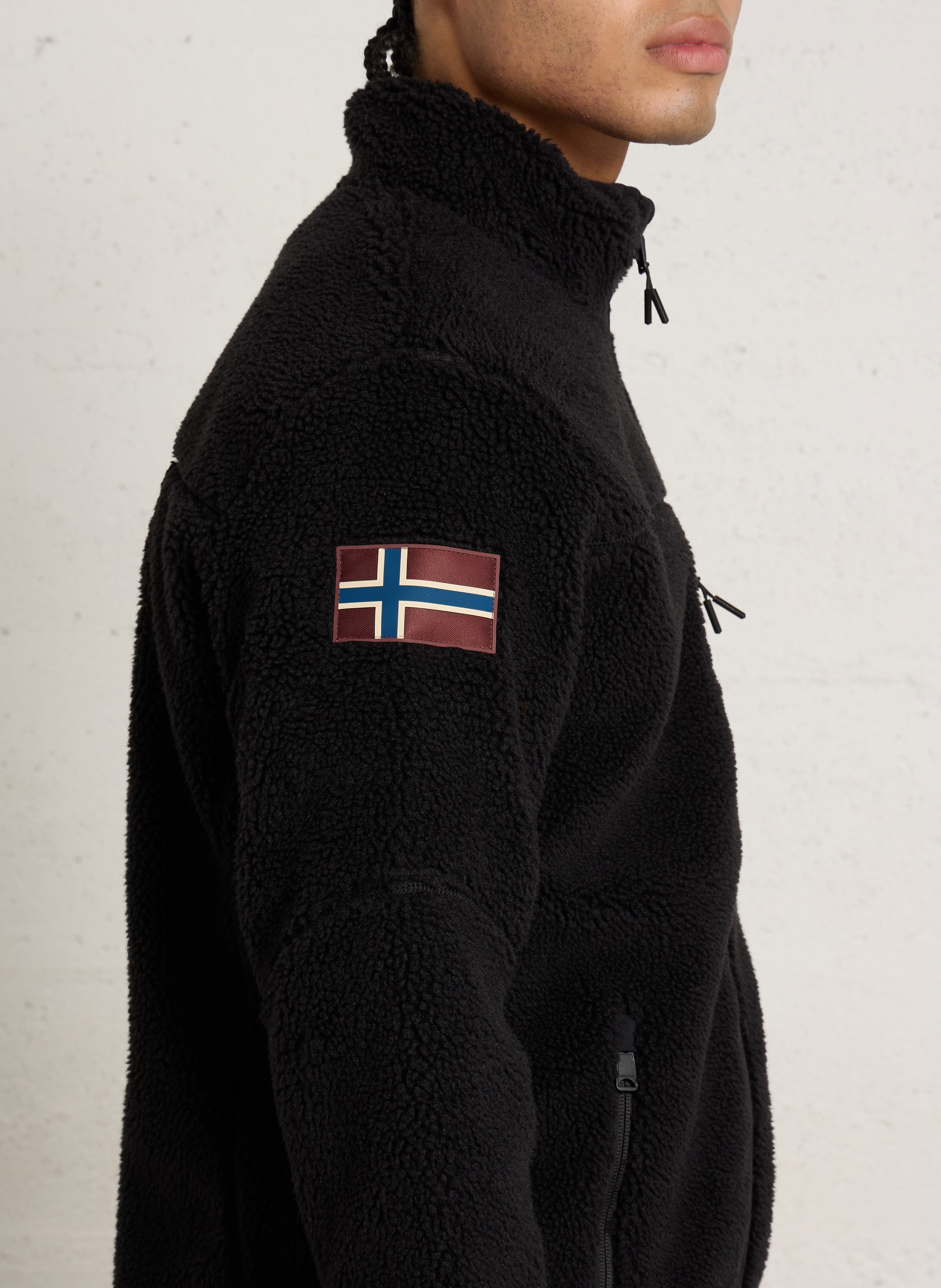 Gerade geschnittene Jacke mit Stehkragen NAPAPIJRI Schwarz