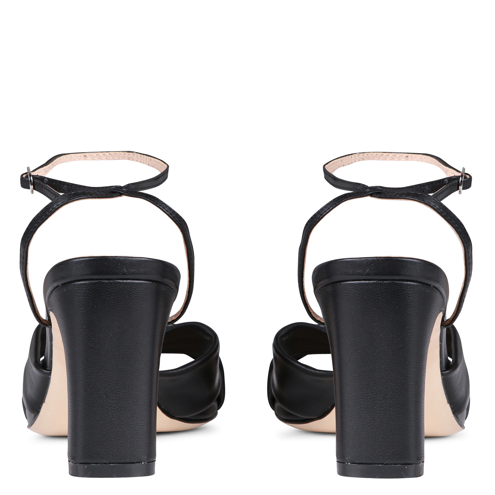 Ledersandalen mit Absatz MI/MAI Schwarz