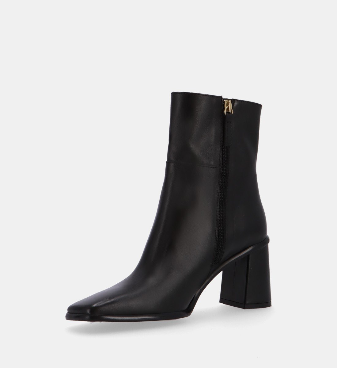 Heeled leather ankle boots ALOHAS Black