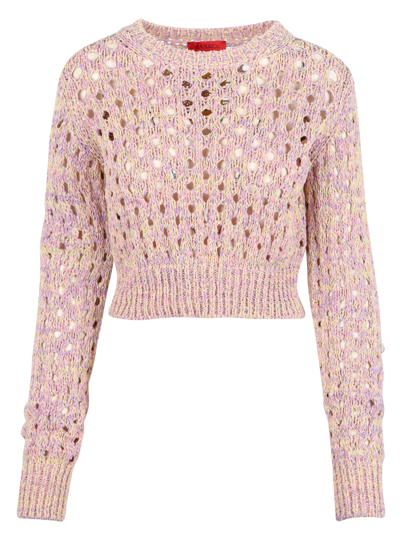 Chunky openwork knit sweater MAX&Co. Pink