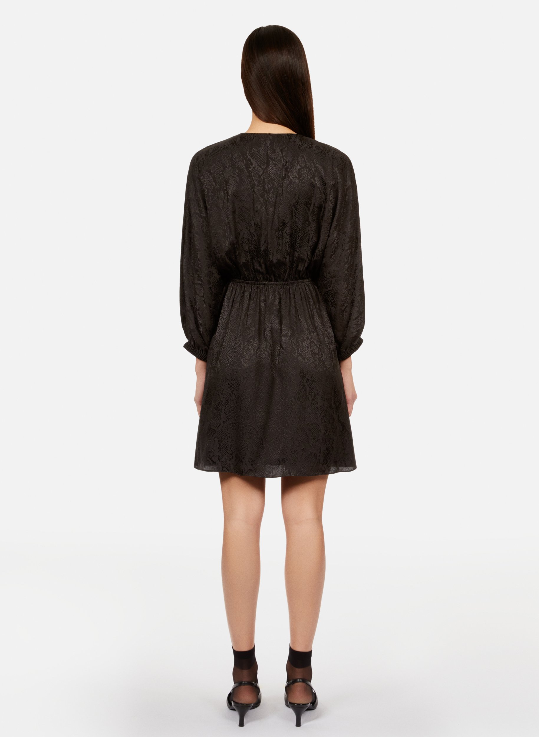 Robe courte noire jacquard python THE KOOPLES Noir