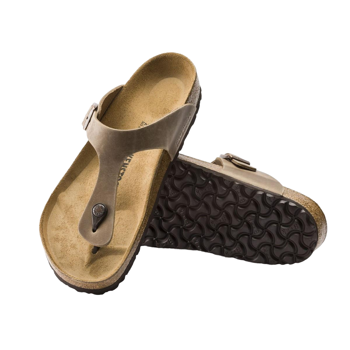 Faux leather sandals BIRKENSTOCK Brown