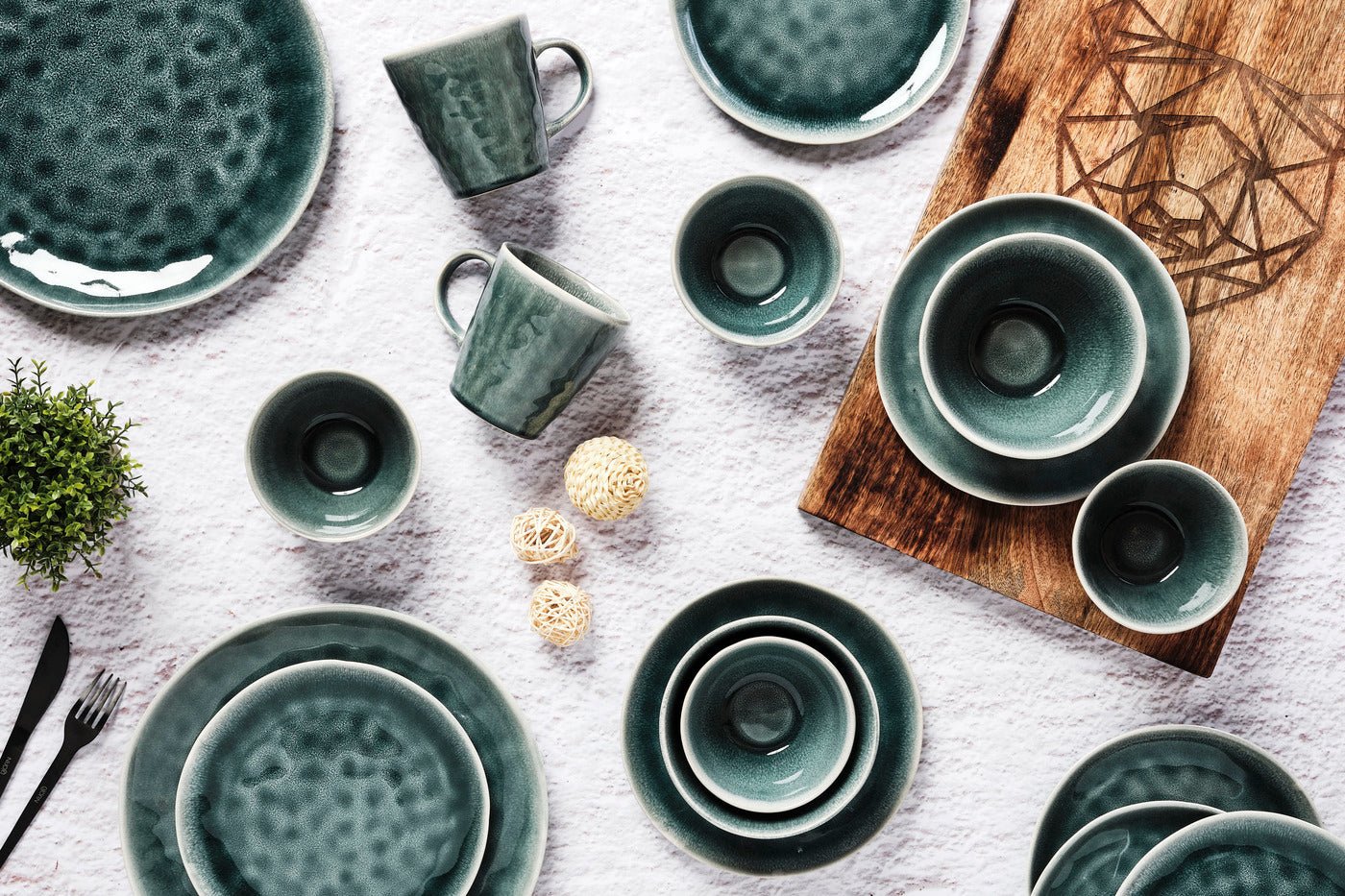 Complete moon service - 30 pieces - ink BJORN Blue