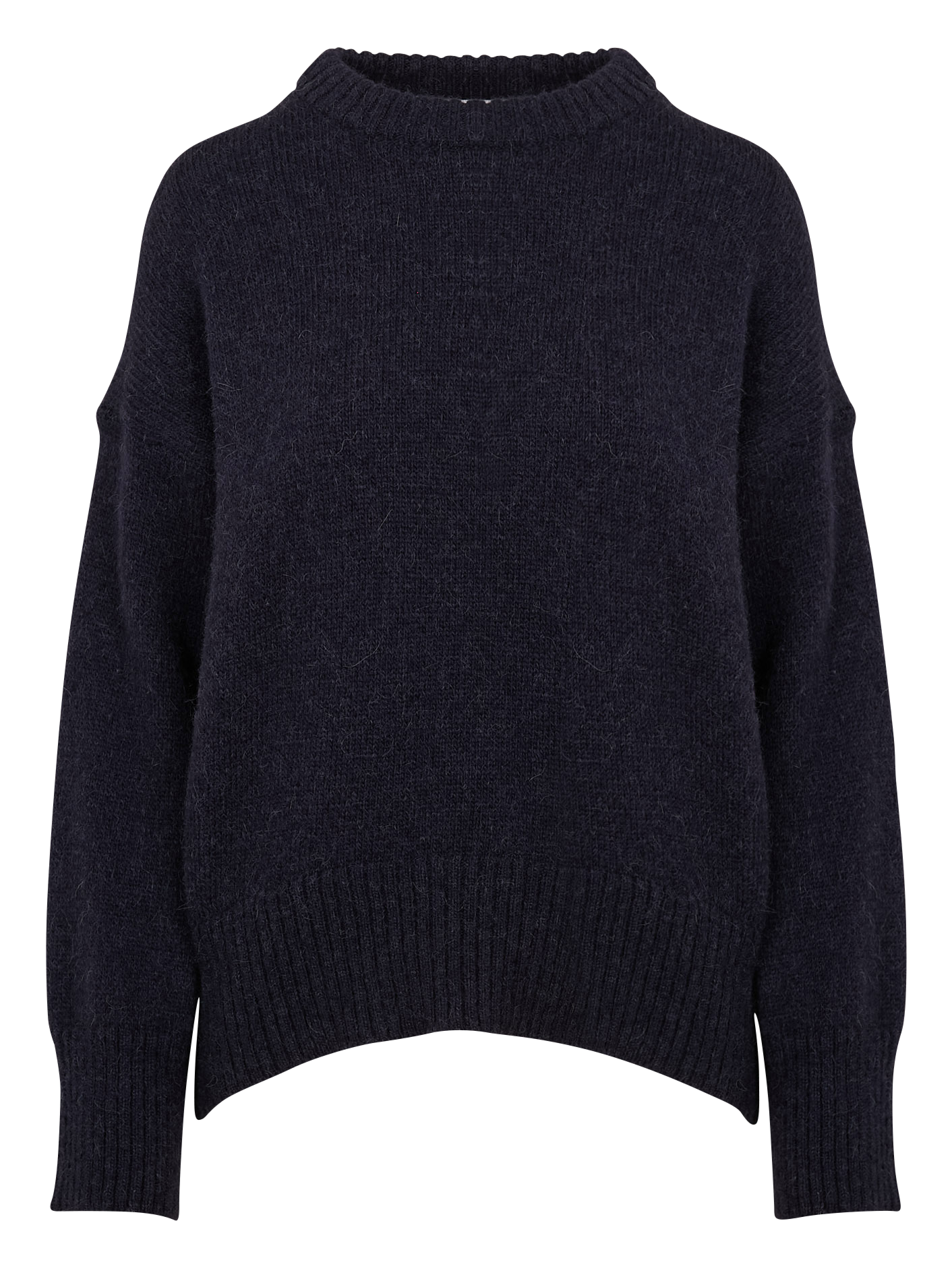 Pull ample col rond en mohair mélangé SURPRISE Bleu