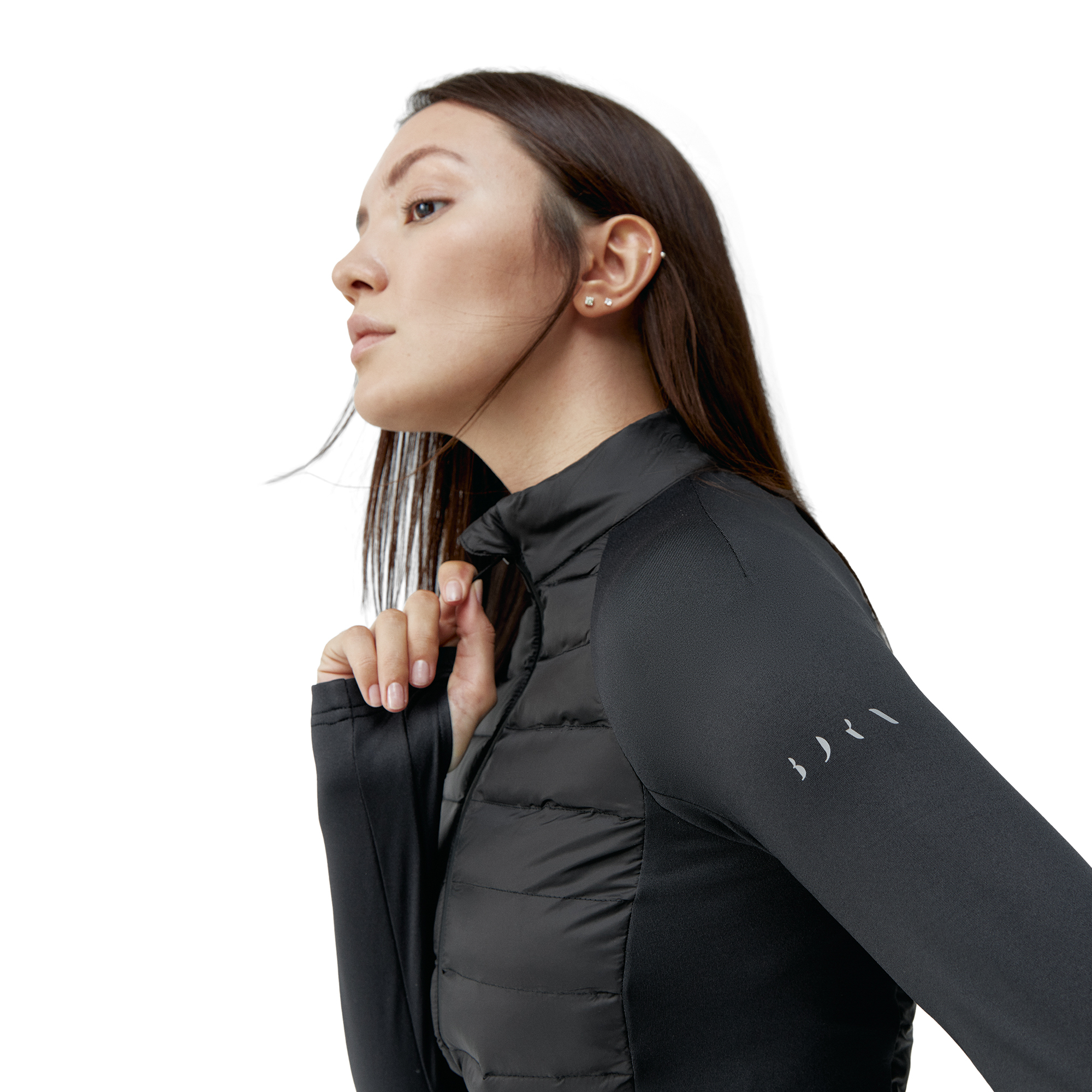 Quilted outerwear jacket BORN LIVING YOGA Black