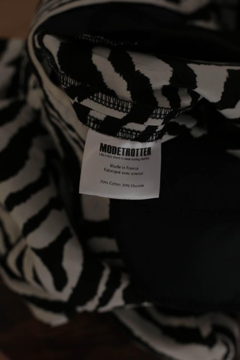 Pantalon slim en coton MODETROTTER - Seconde Main Blanc