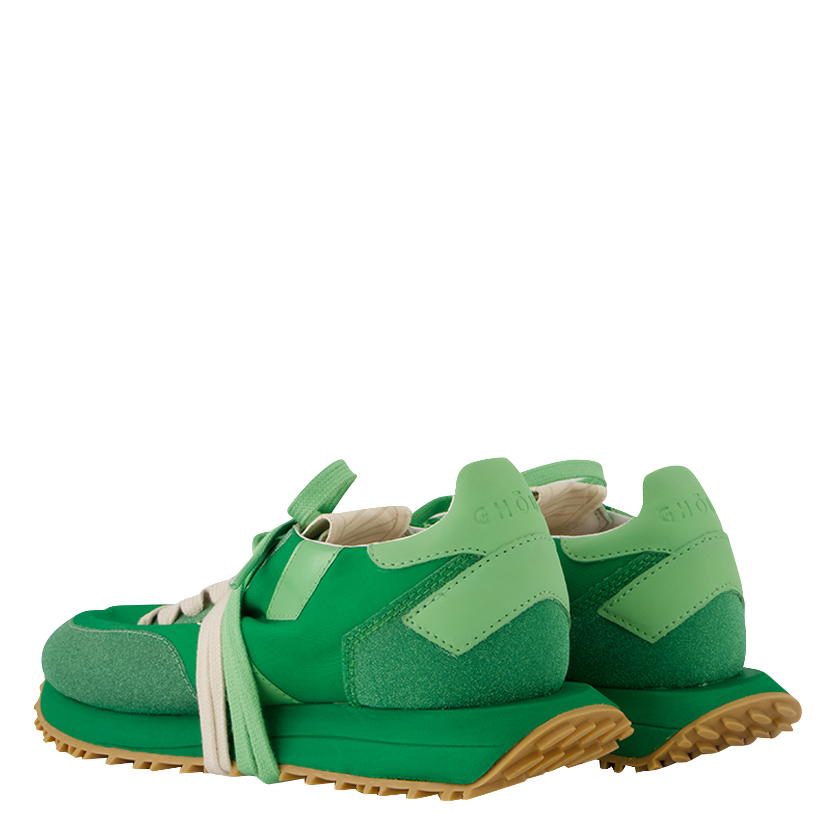 Sparkly low trainers GHOUD VENICE Green