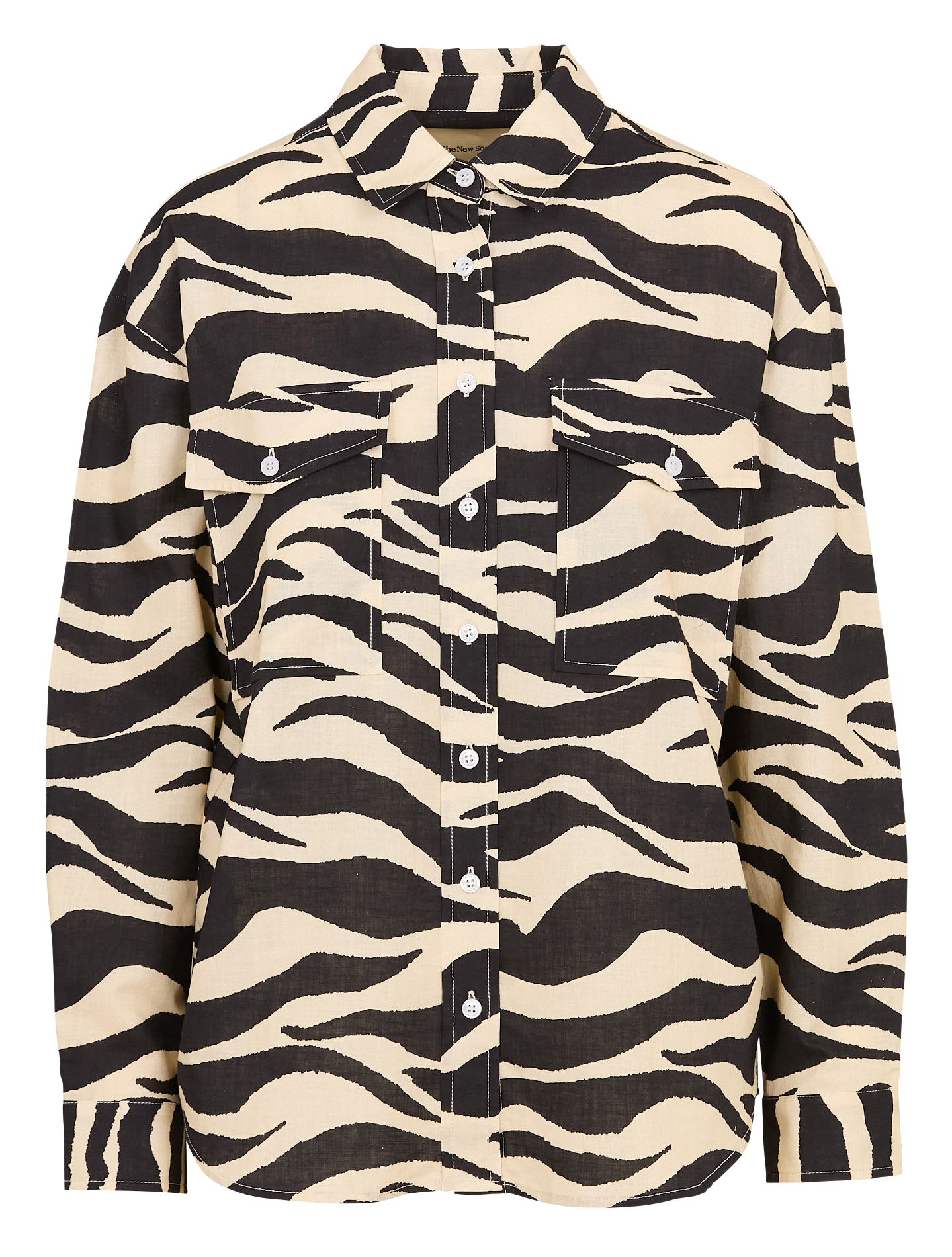 Gestreepte rechte blouse THE NEW SOCIETY Beige