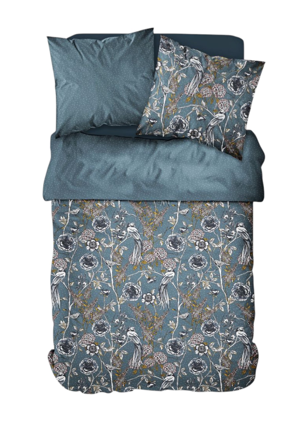 Printed cotton bed set TODAY LINGE DE MAISON Blue