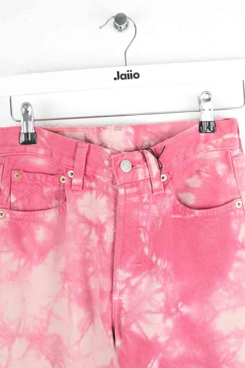 Jean droit 501 en coton LEVI'S - Seconde main Rose