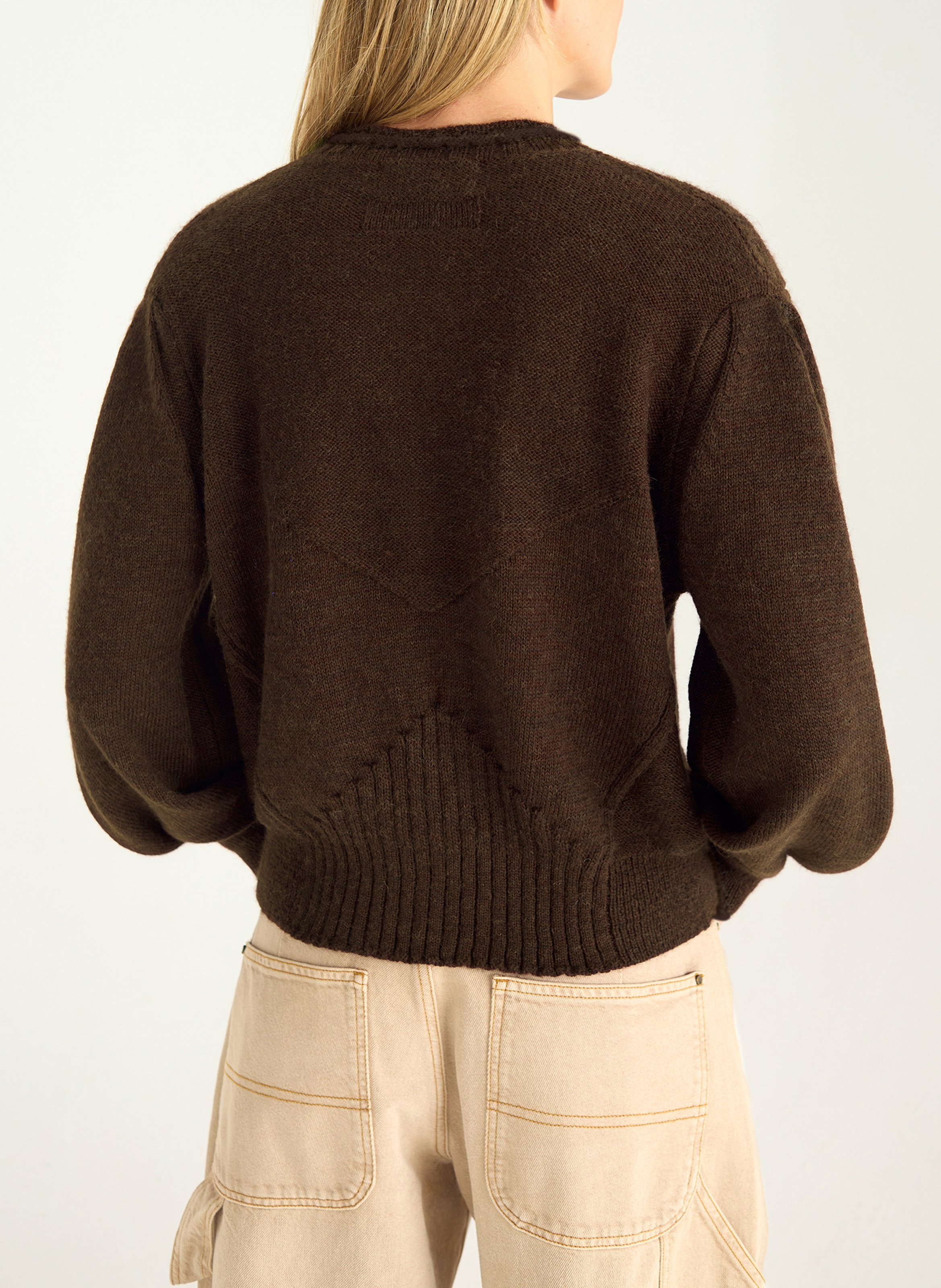 Oversized cardigan van wolmix COTELAC Violet