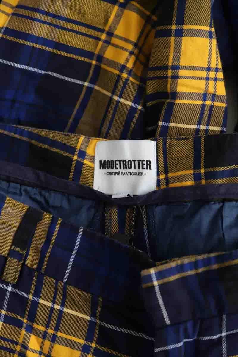 Slim cotton trousers MODETROTTER - Seconde Main Blue