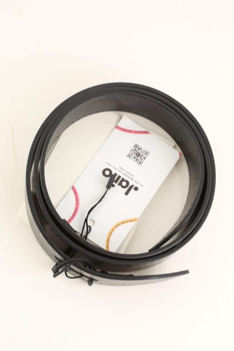 - Buckle closure. - Width: 3 cm.  Black