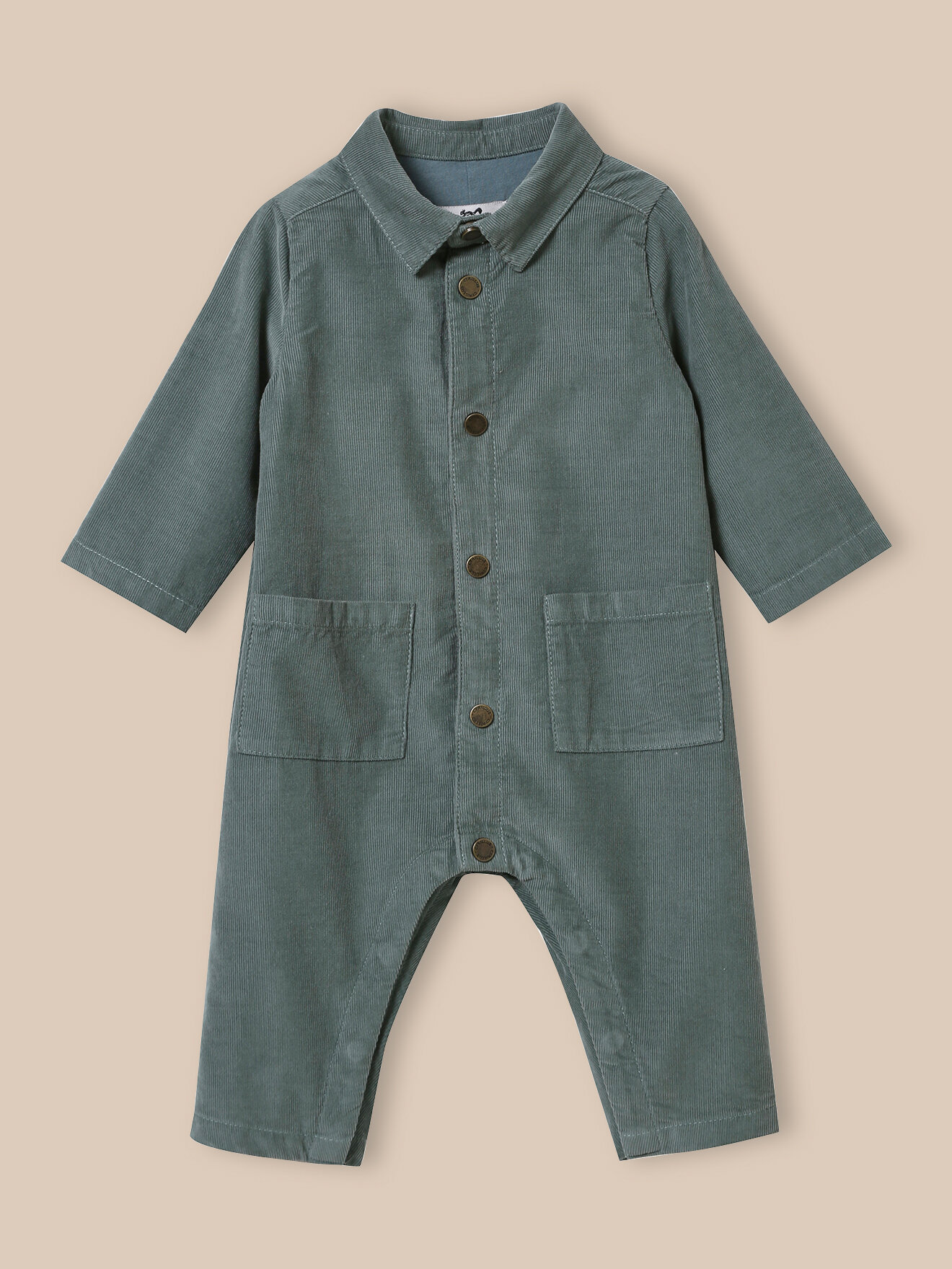 Velvet jumpsuit CYRILLUS Green