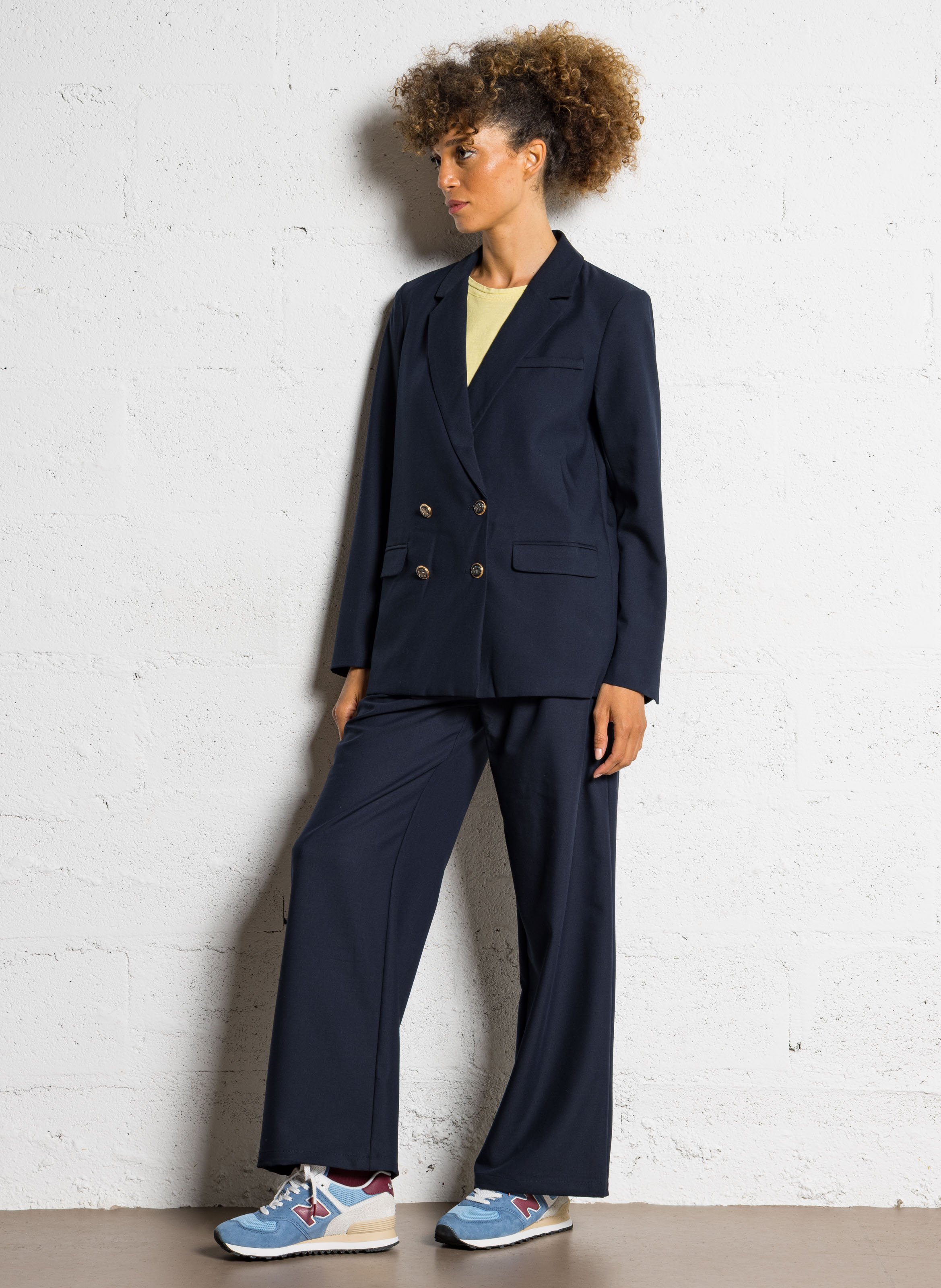 Pantalon large à pinces LA PETITE ETOILE Bleu