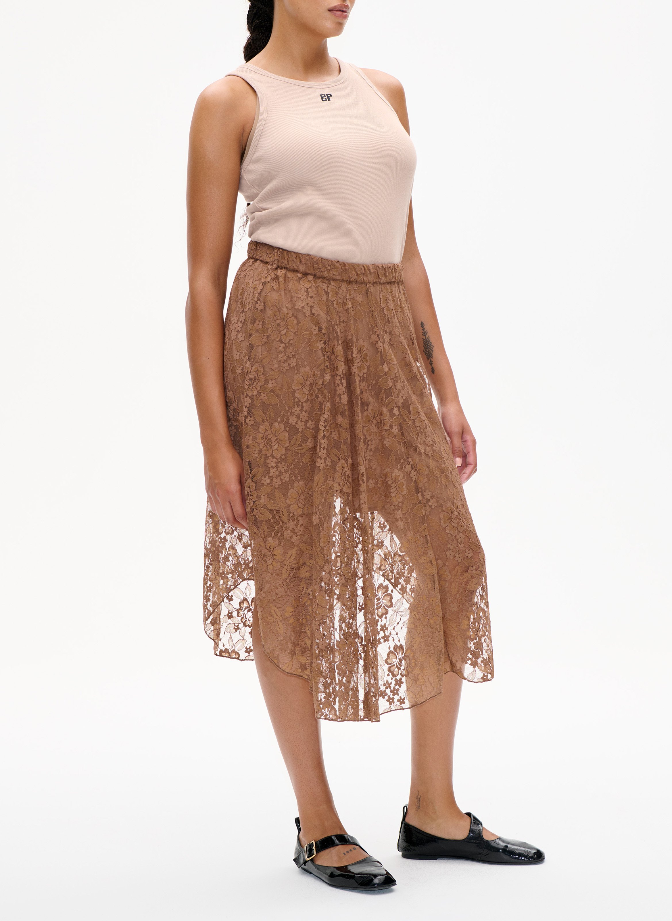 Straight lace skirt  BAUM UND PFERDGARTEN Brown