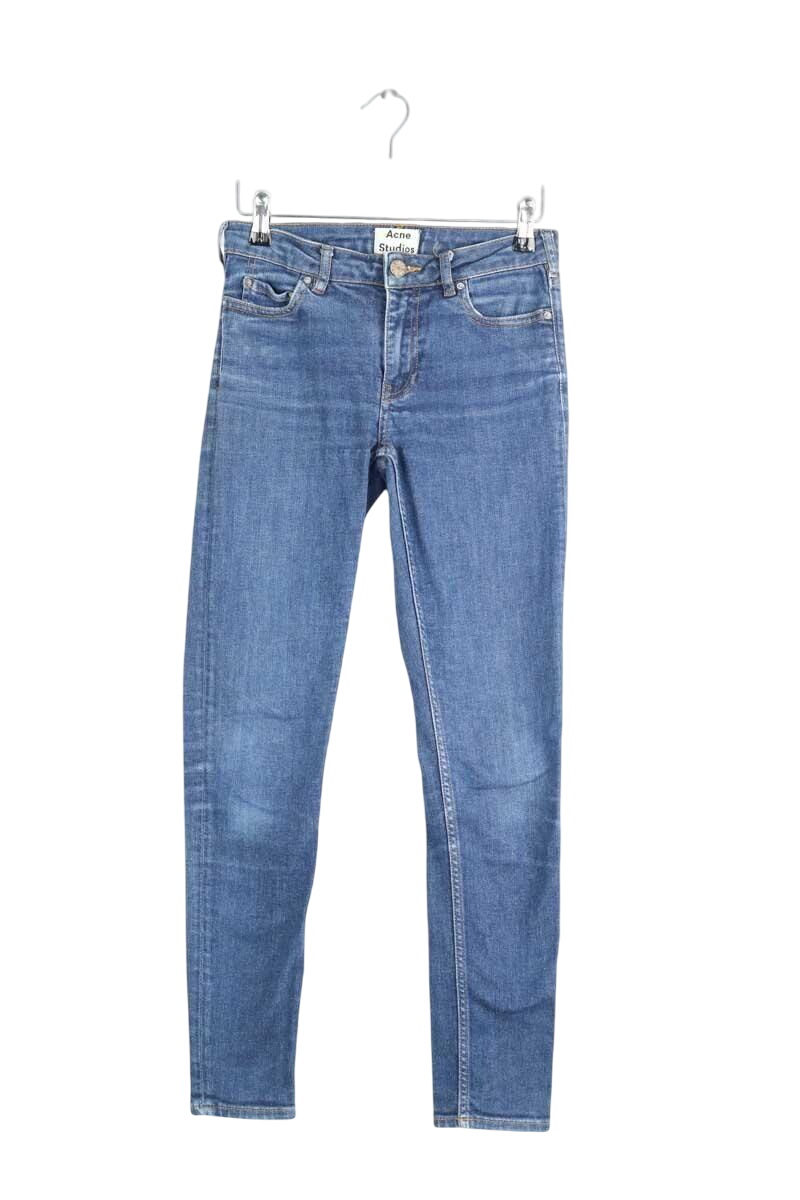 Cotton skinny jeans ACNE STUDIOS - Seconde Main Blue