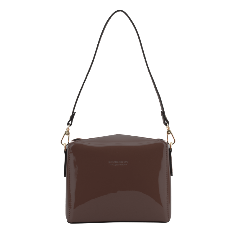 Shoulder bag - synthetic and leather POURCHET Brown