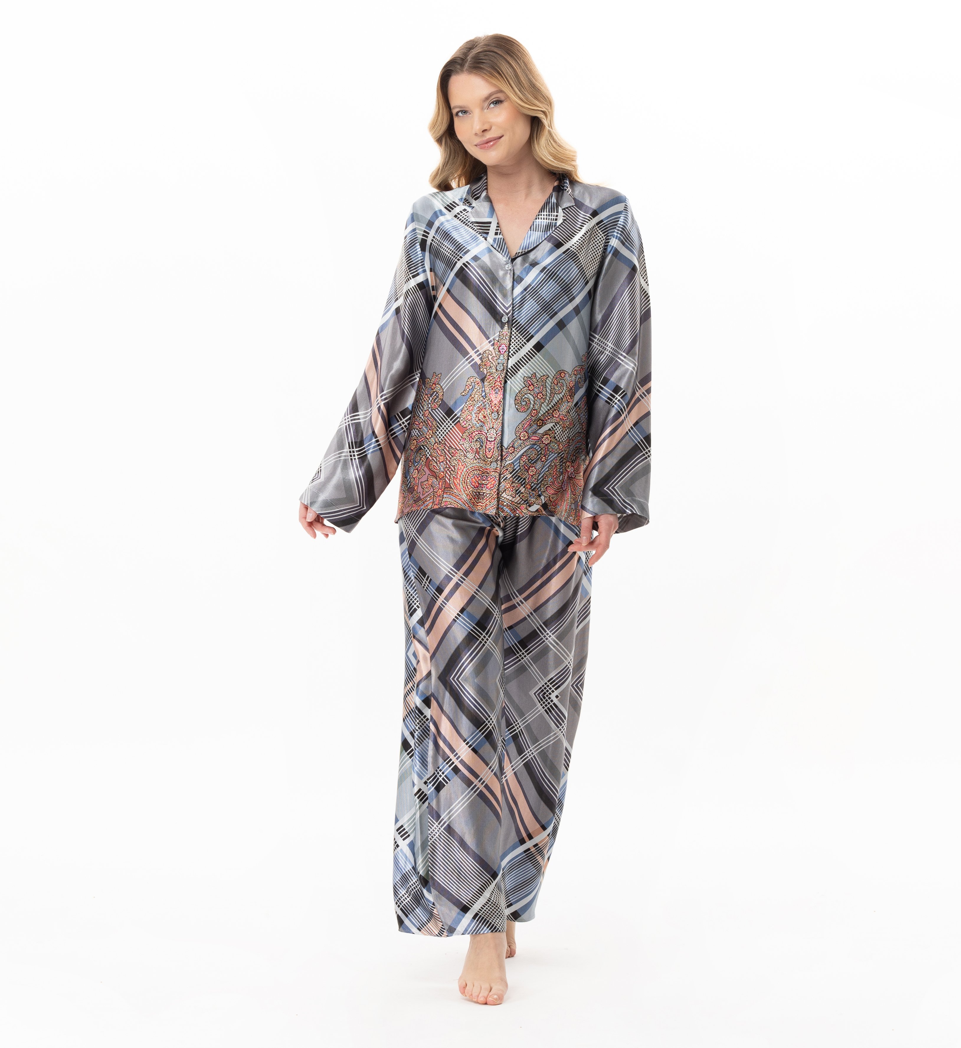 Buttoned viscose pyjama LE CHAT Multicolored