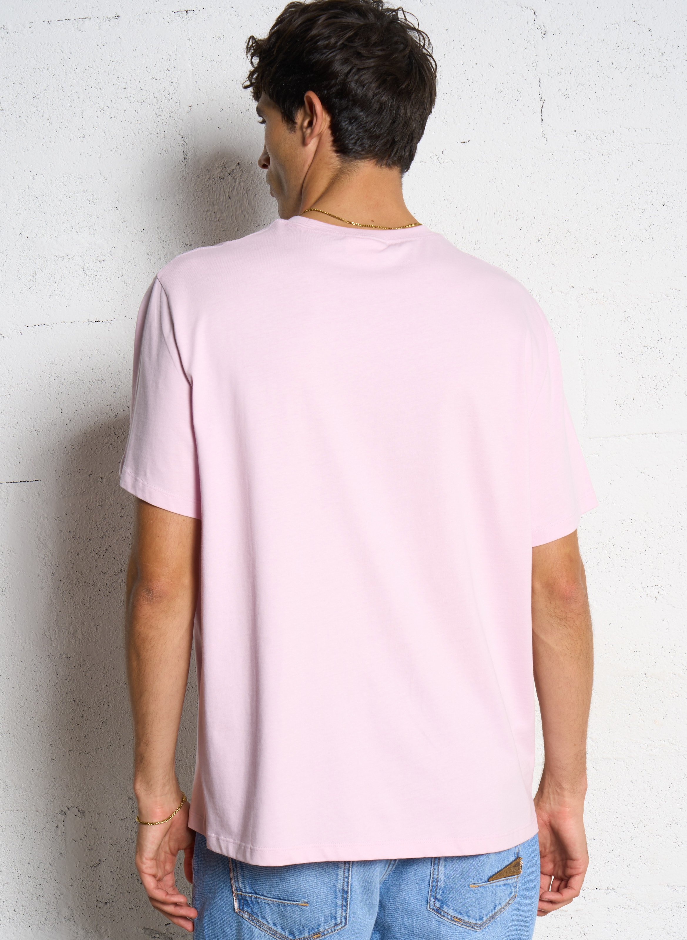 Tee-shirt droit en coton sérigraphié CALVIN KLEIN Violet