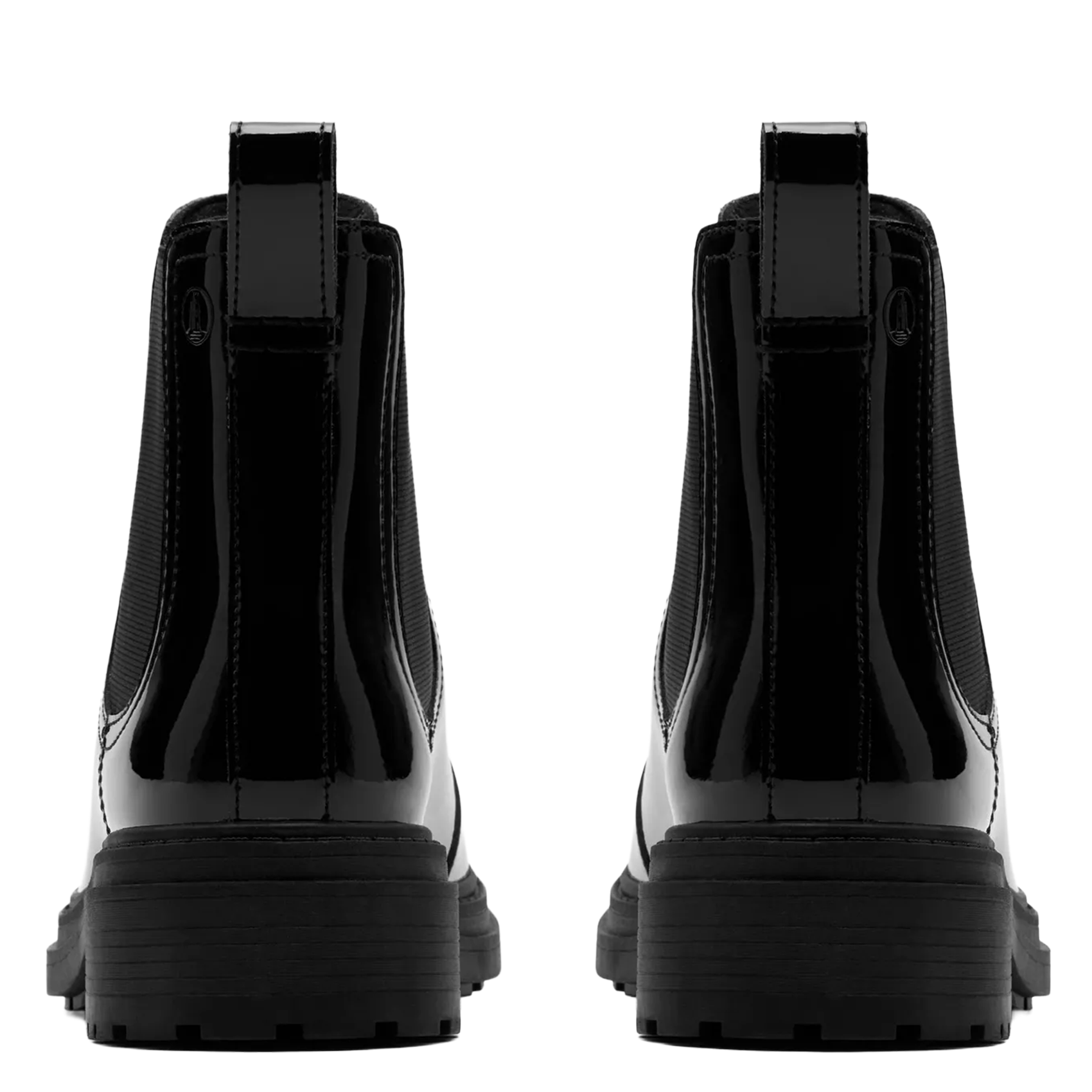 Effen leren enkellaarzen met textuur CLARKS Zwart