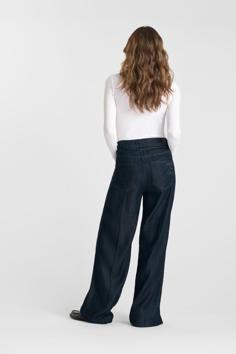 Loose jeans, wide, length 34 LE TEMPS DES CERISES Blue