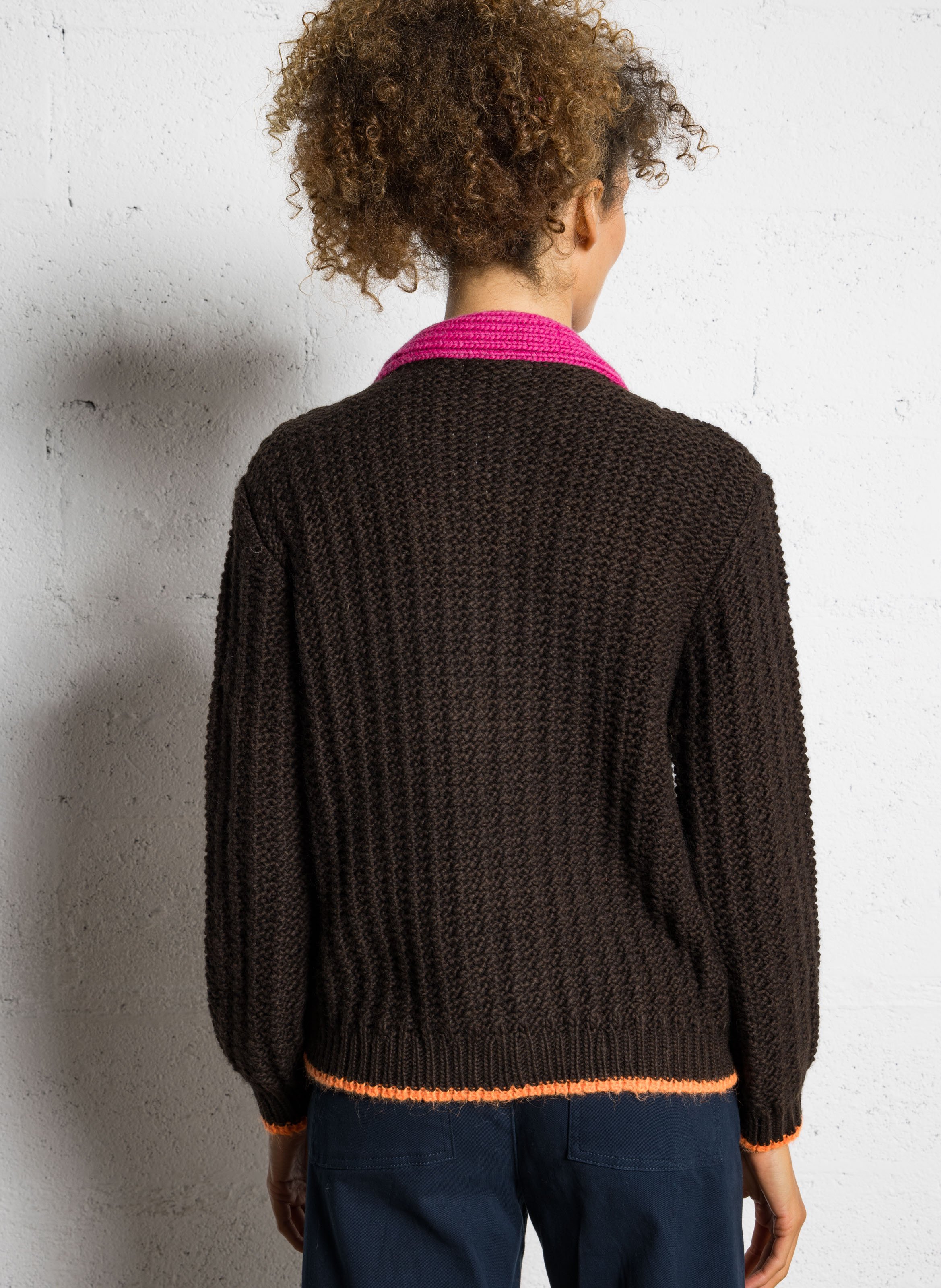 Gilet oversize col rond DR BLOOM Violet