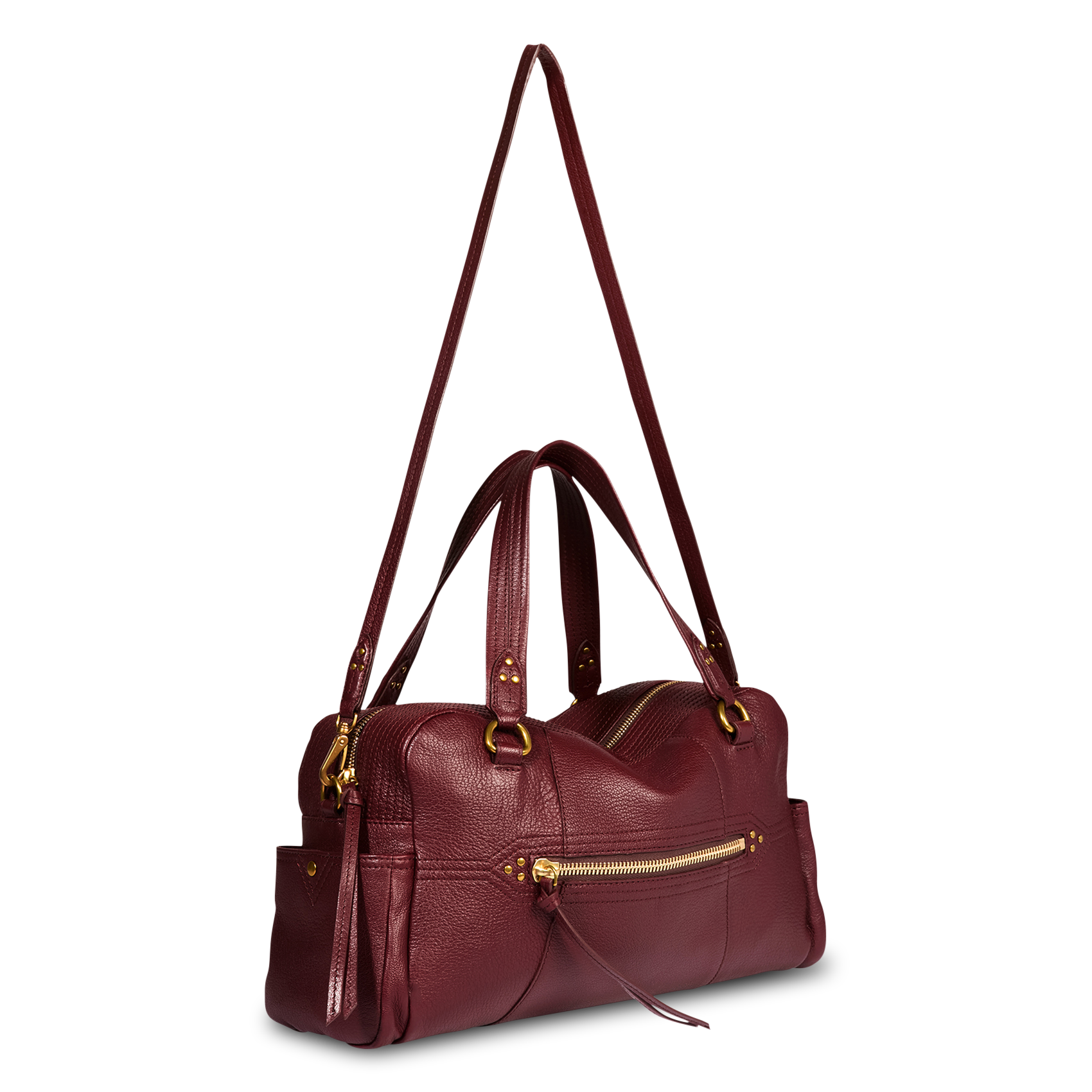 Tasche Bowling mit Schulterriemen aus Leder JEROME DREYFUSS Rot