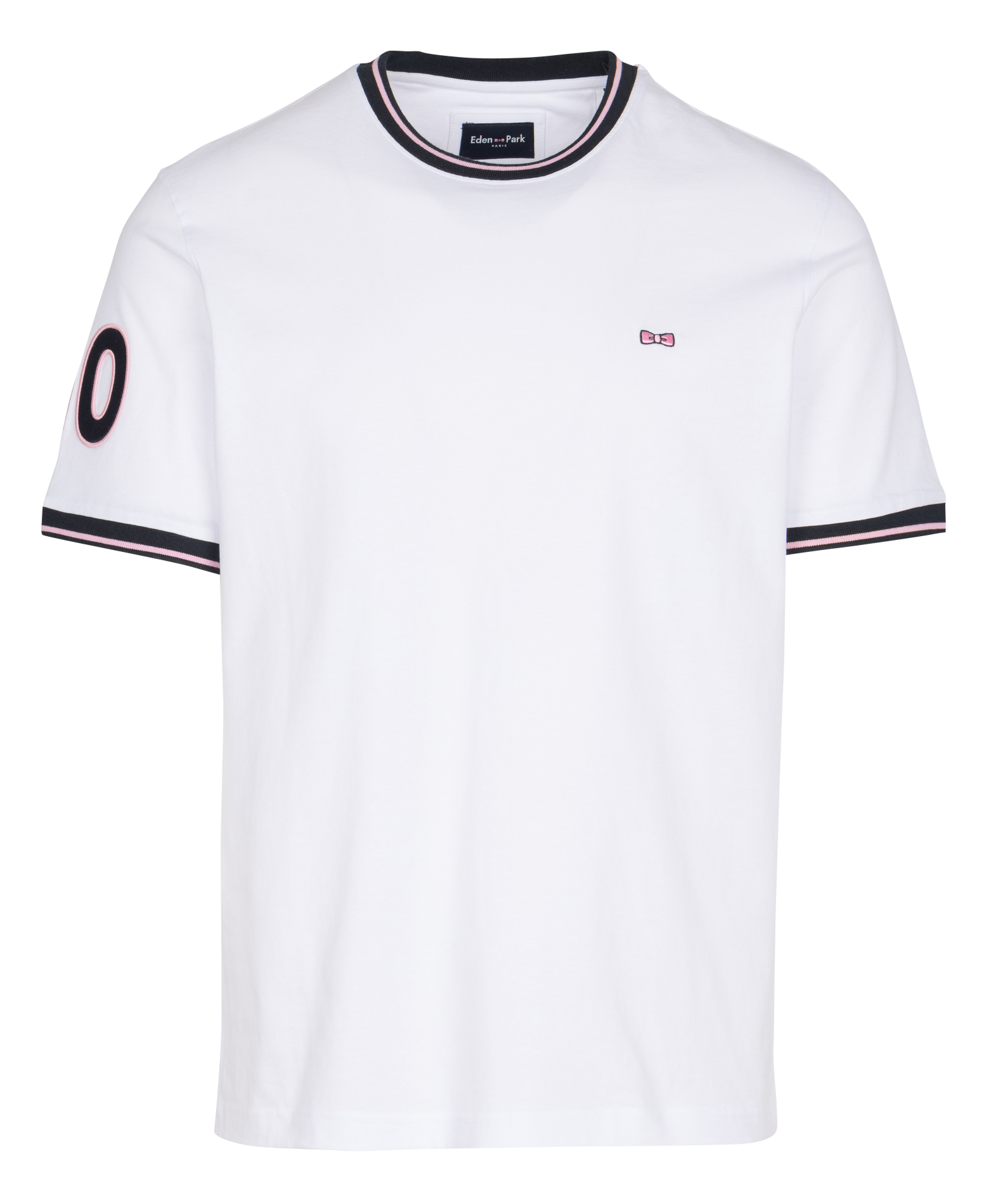 Gerade geschnittenes T-Shirt aus Baumwolle mit Stickerei EDEN PARK Weiss