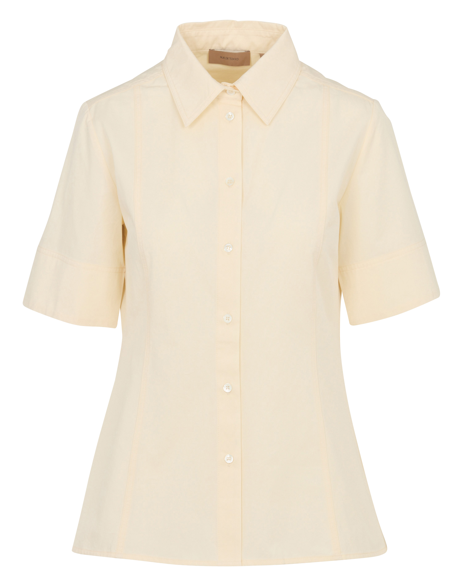 Chemise manches courtes cintrée RUE DE TOKYO Beige
