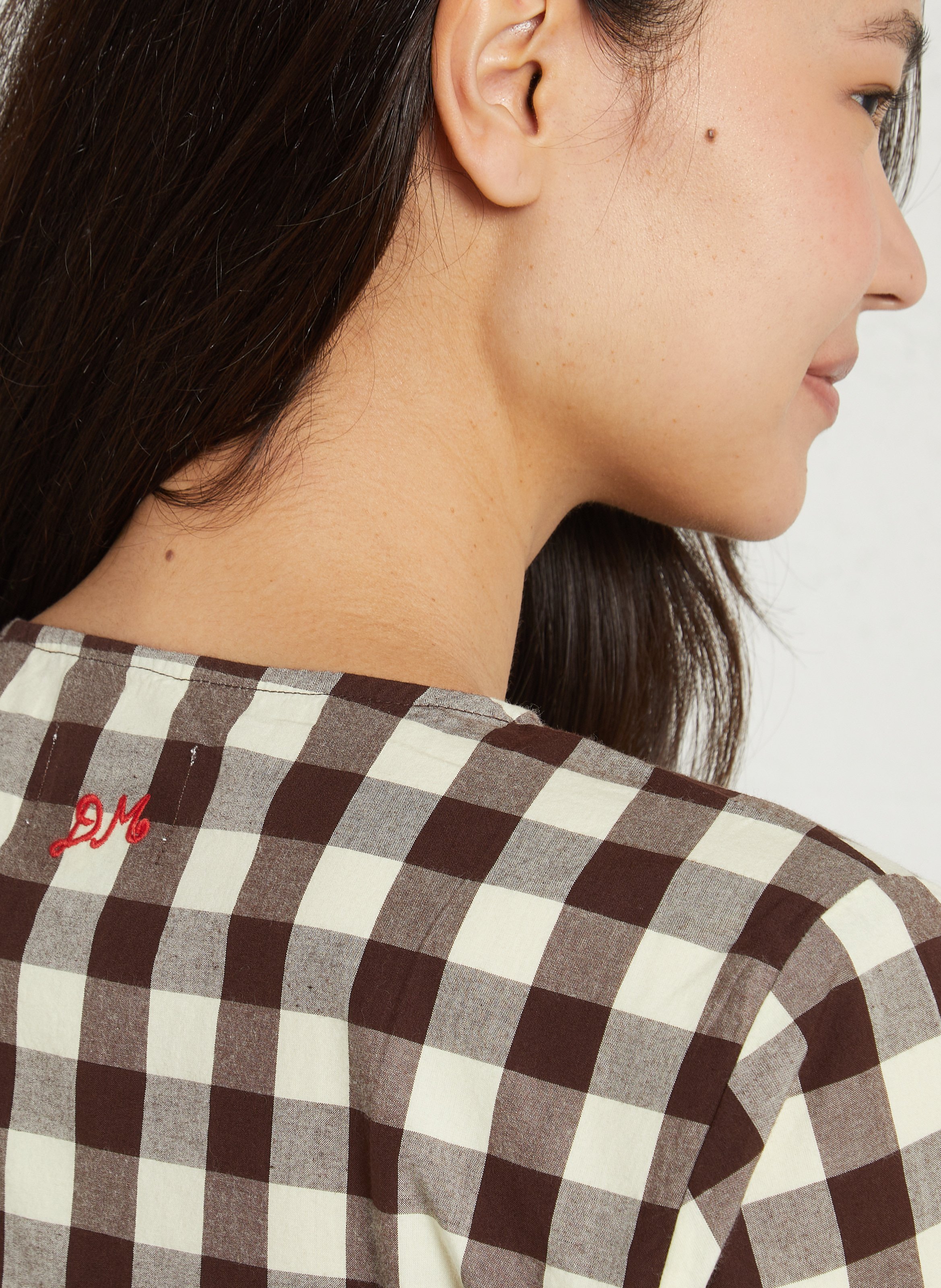 Denim-Top mit Rundhalsausschnitt DAMSON MADDER Beige