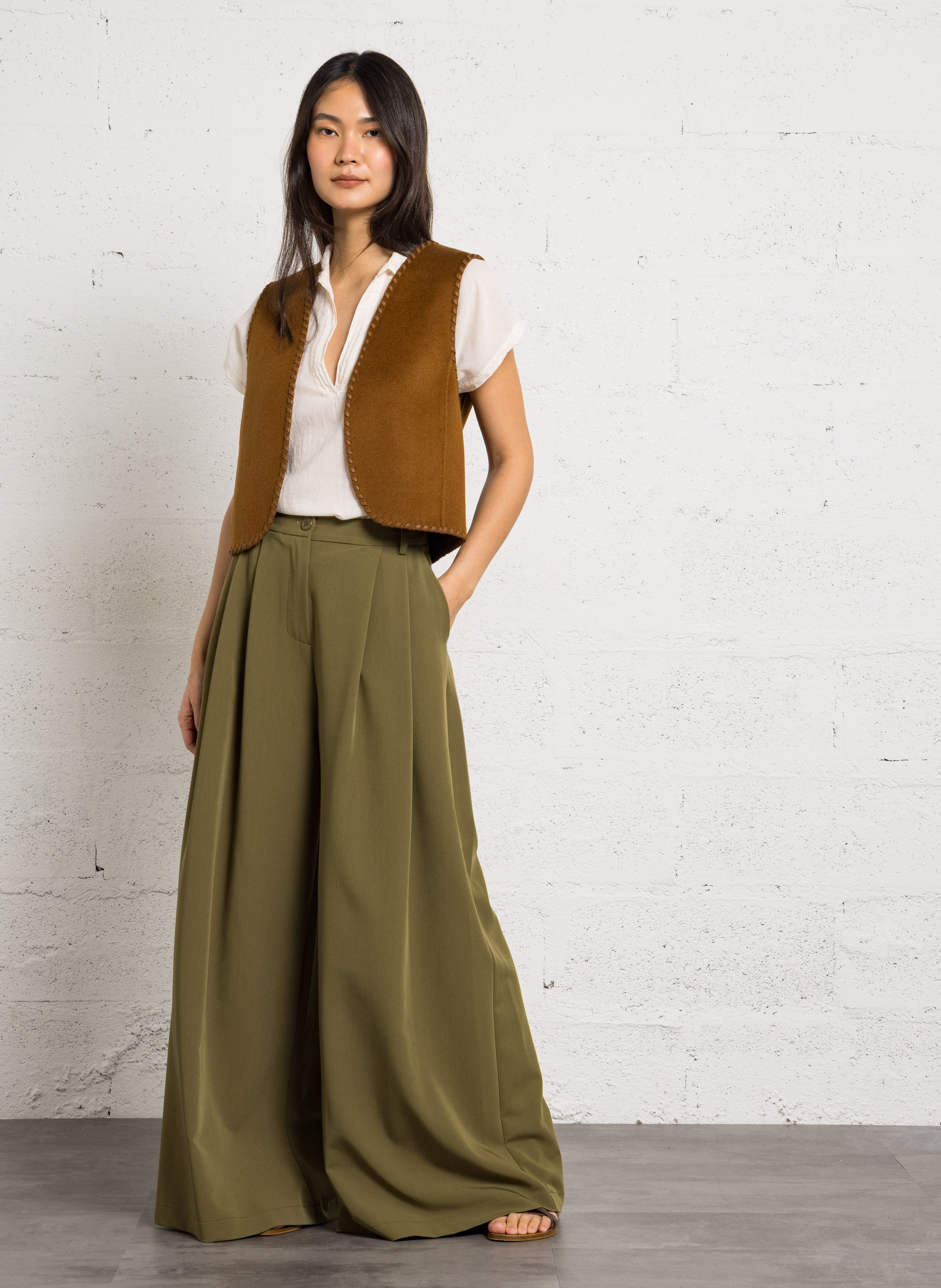 Tee-shirt ample en coton Beige