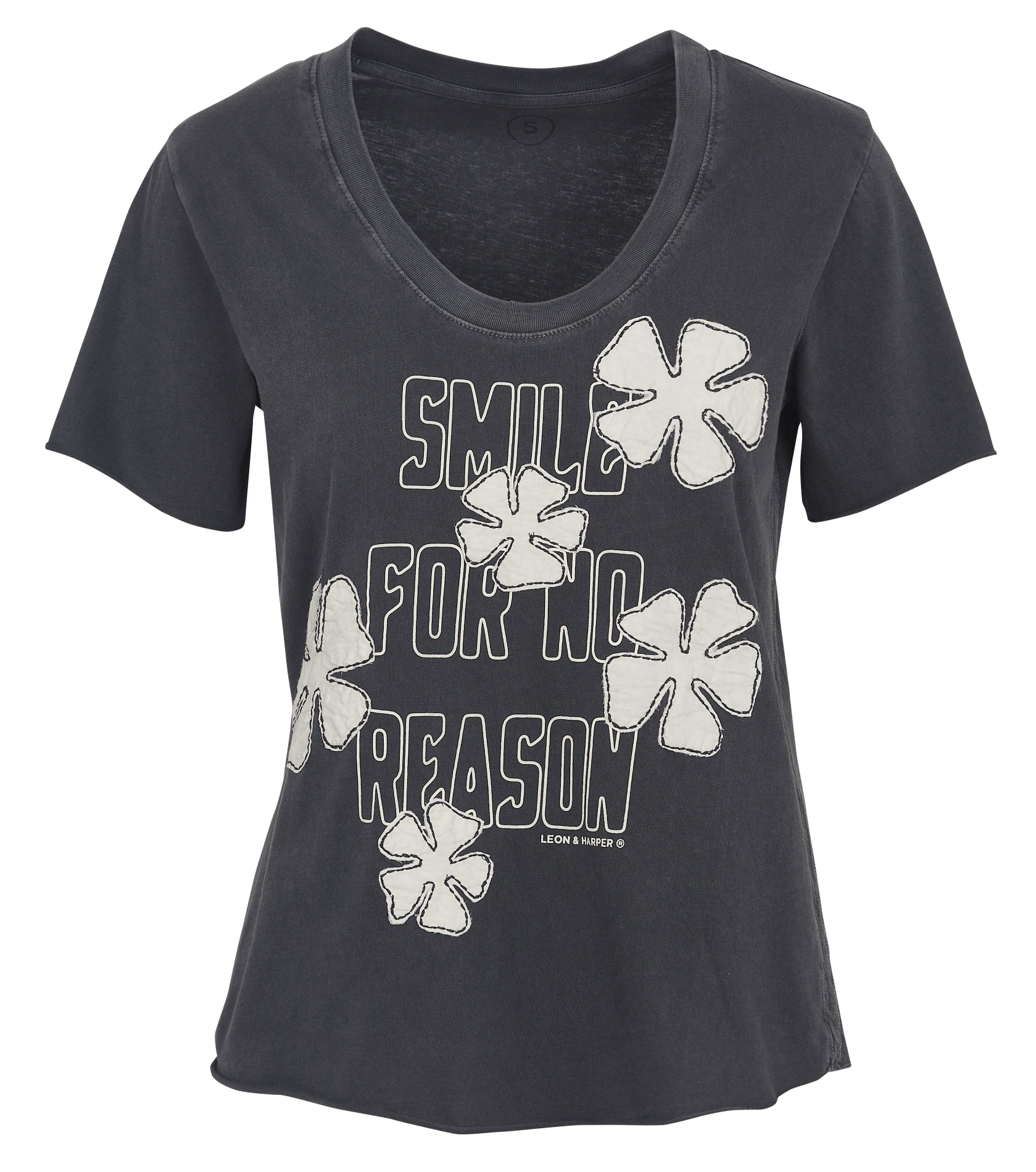 Rundhals-T-Shirt aus Bio-Baumwolle LEON & HARPER Grau