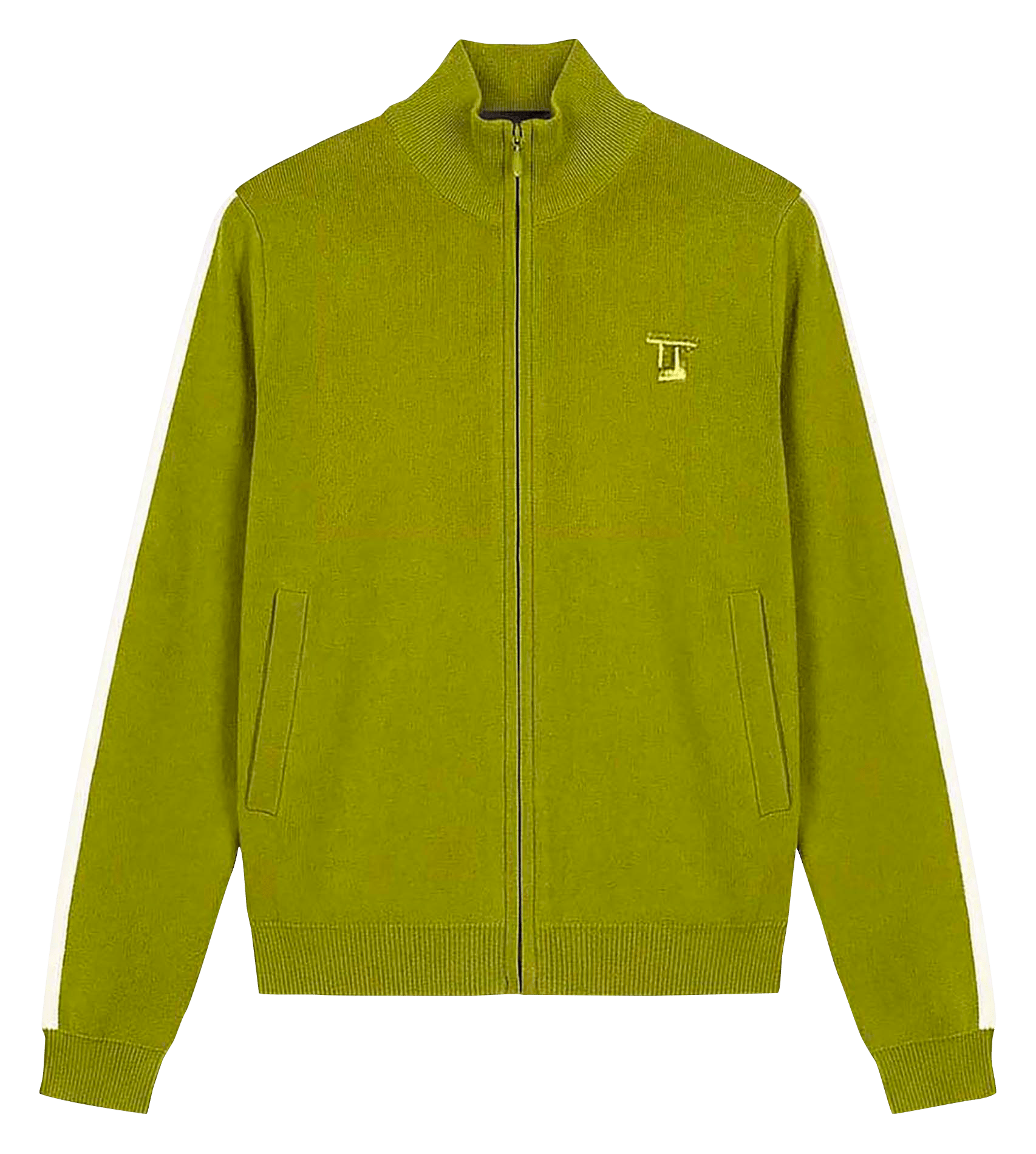 Gilet droit col montant en maille TARA JARMON Vert