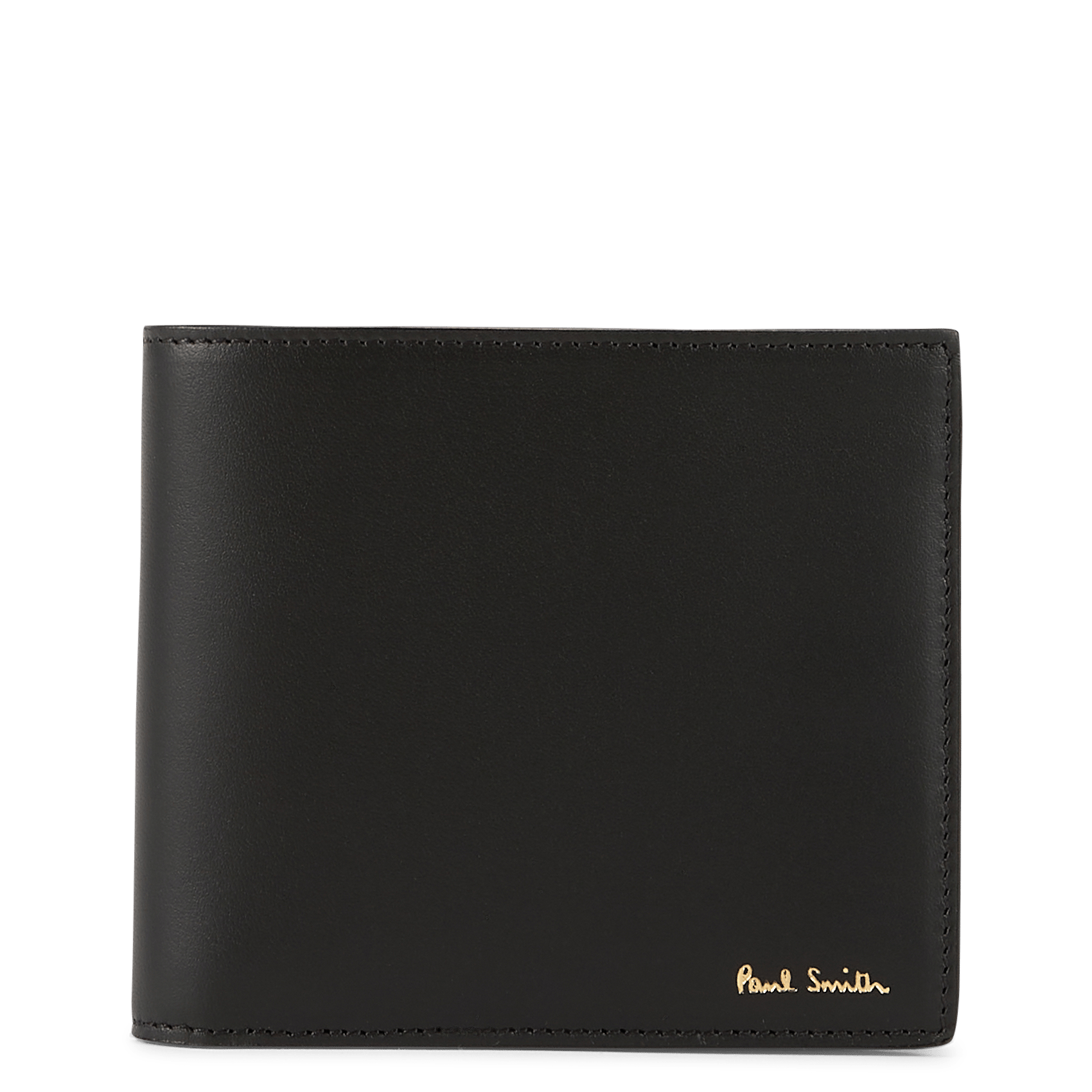 Brieftasche einfarbig mit gestreiftem Innenfutter aus Leder. PAUL SMITH Schwarz