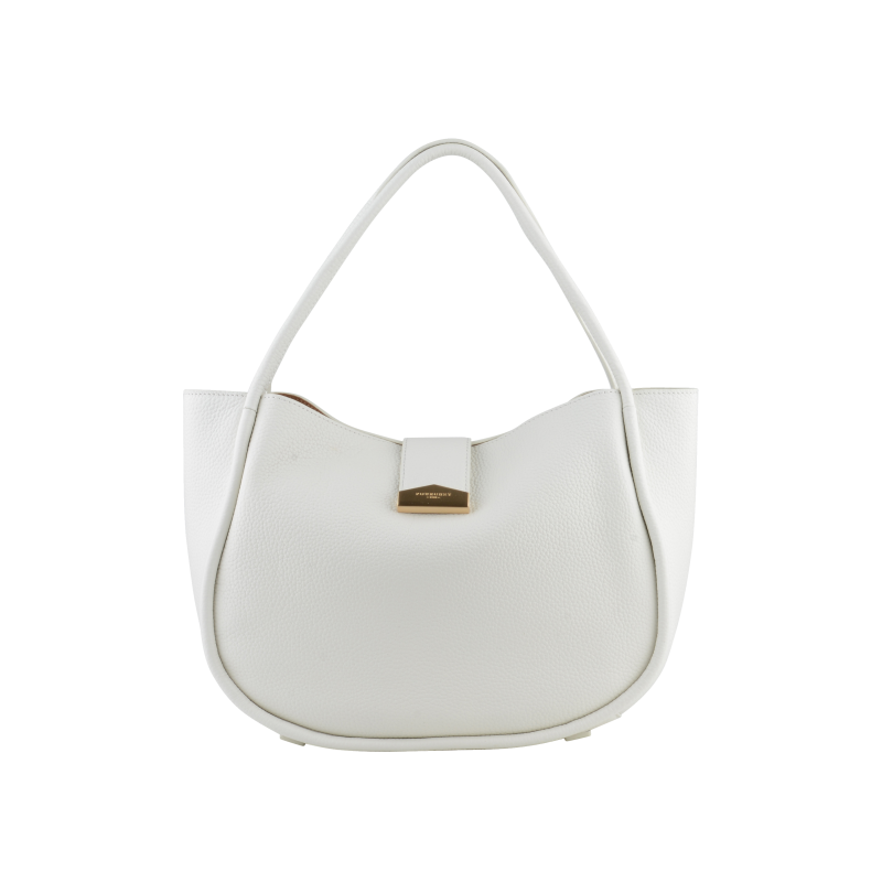 Beige messenger bag POURCHET White