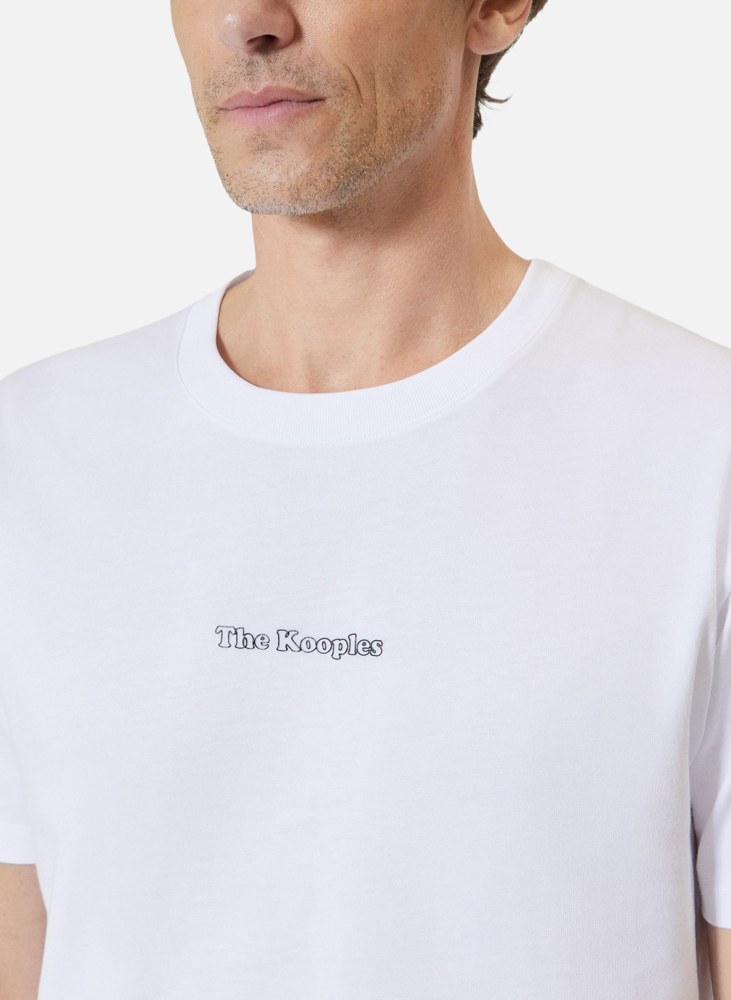 T-shirt with cut-out logo THE KOOPLES White