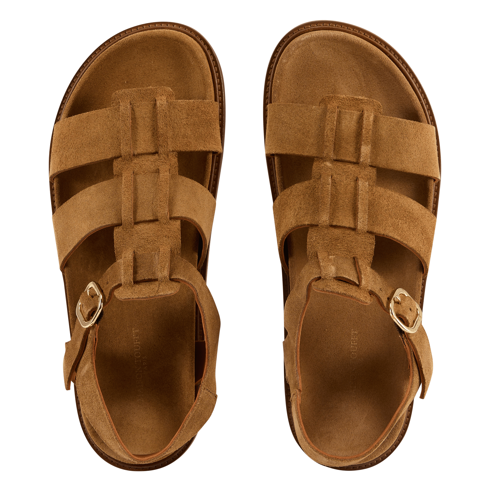 Flat soft leather sandals MAISON TOUFET Brown