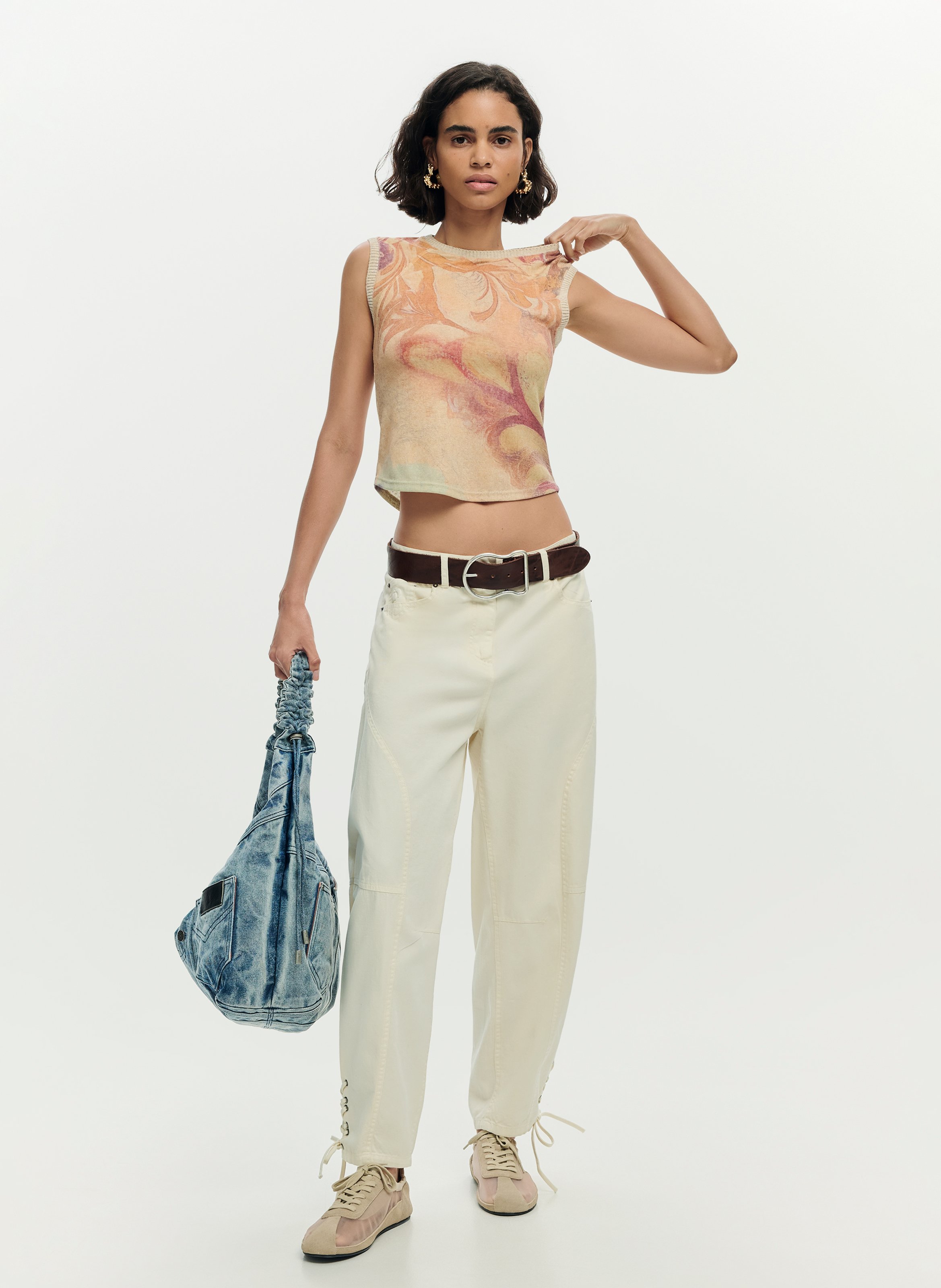 Top imprimé col rond  DESIGUAL Multicolore